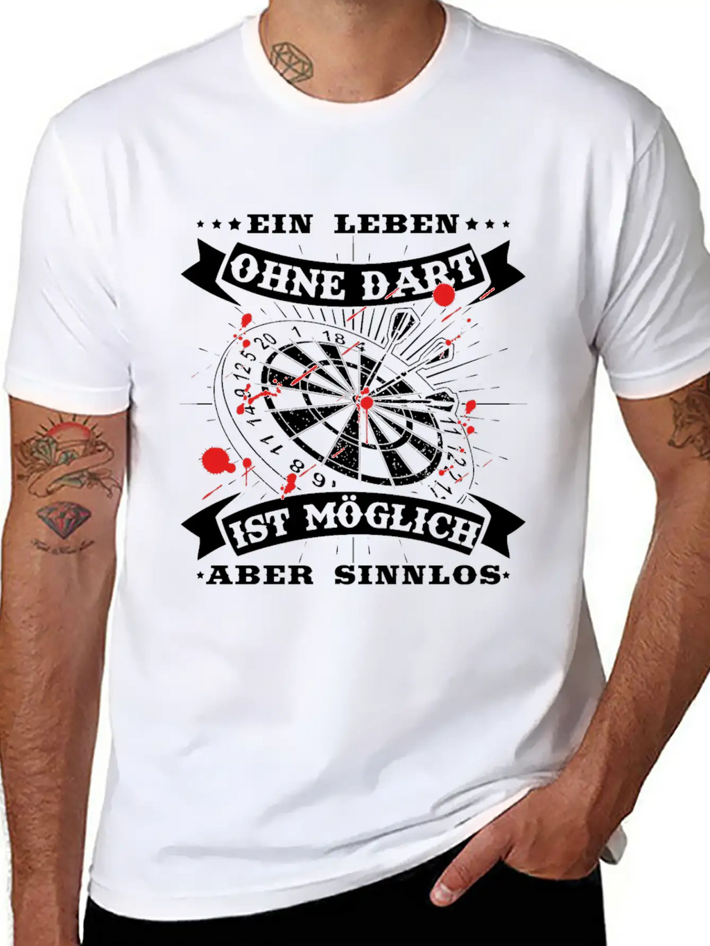 Dart T-Shirt A Life Without Darts Is Possible Timeless Short Sleeve Tee – Comfy And Minimalist Design