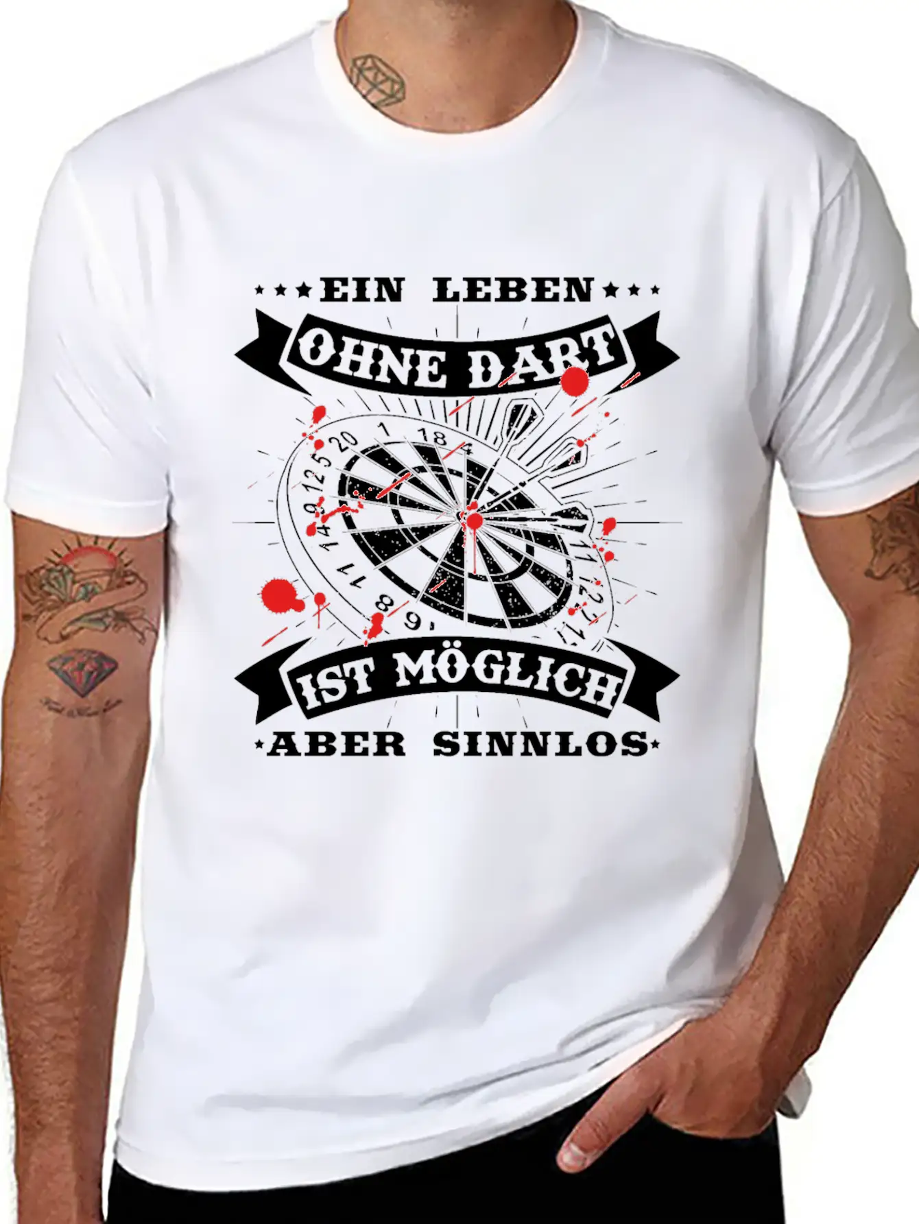 Dart T-Shirt A Life Without Darts Is Possible Timeless Short Sleeve Tee – Comfy And Minimalist Design