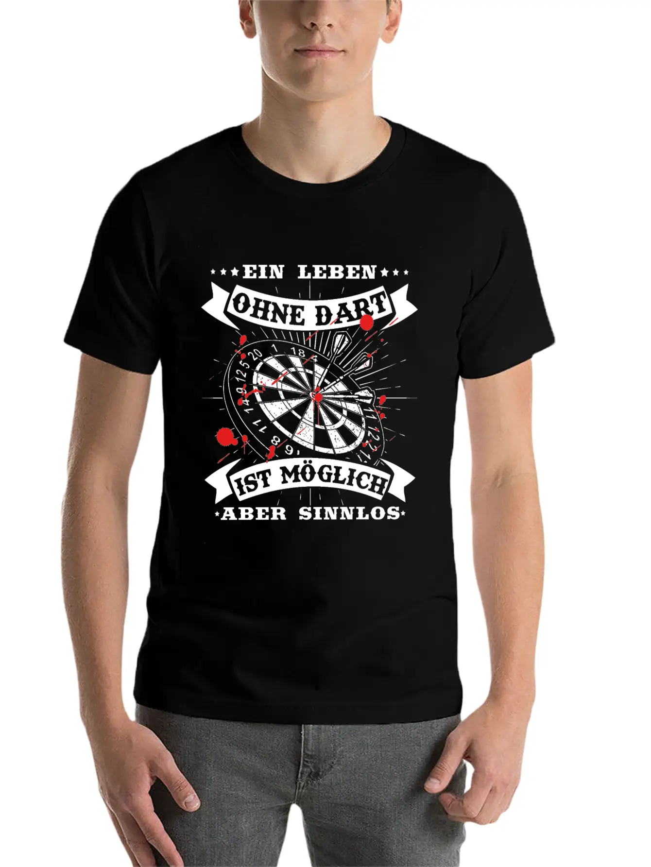Dart T-Shirt A Life Without Darts Is Possible Timeless Short Sleeve Tee – Comfy And Minimalist Design