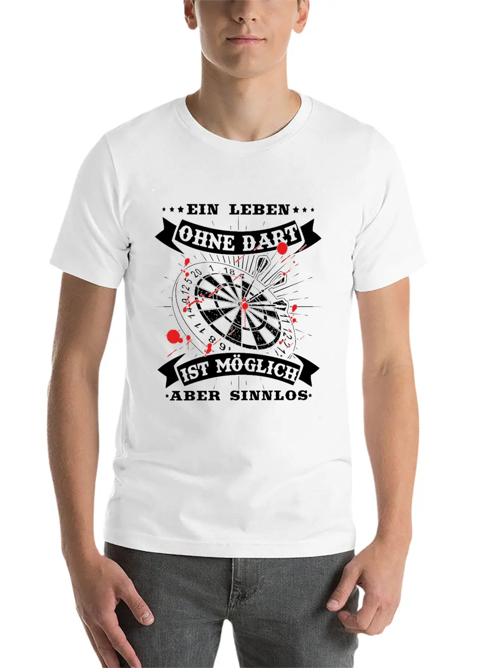 Dart T-Shirt A Life Without Darts Is Possible Timeless Short Sleeve Tee – Comfy And Minimalist Design