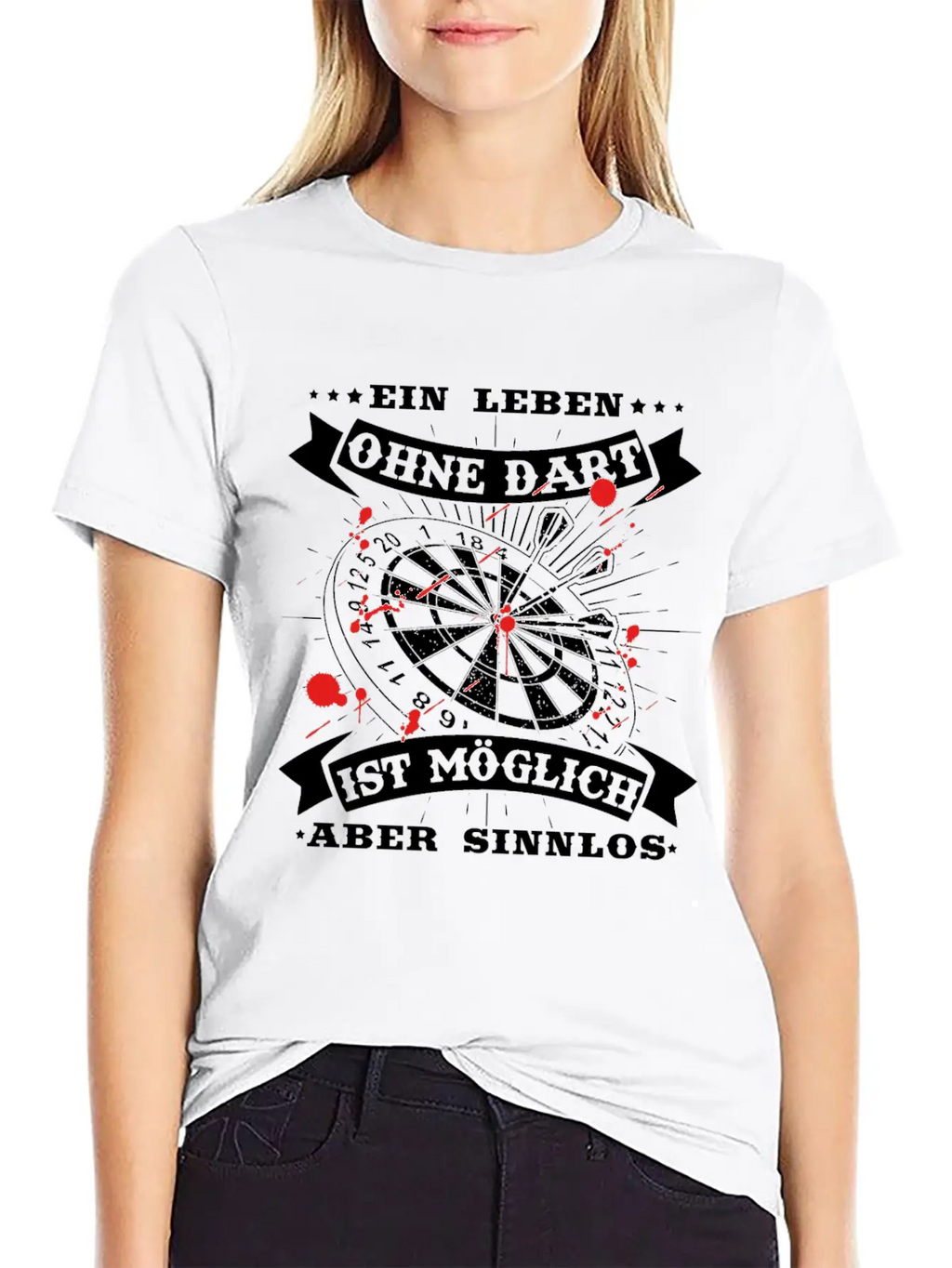 Dart T-Shirt A Life Without Darts Is Possible Timeless Short Sleeve Tee – Comfy And Minimalist Design