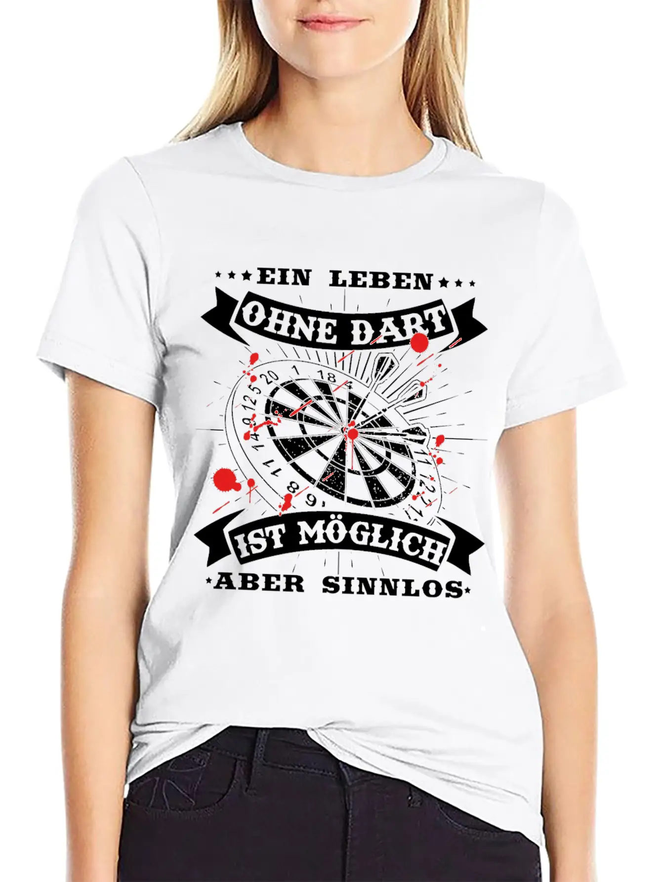 Dart T-Shirt A Life Without Darts Is Possible Timeless Short Sleeve Tee – Comfy And Minimalist Design