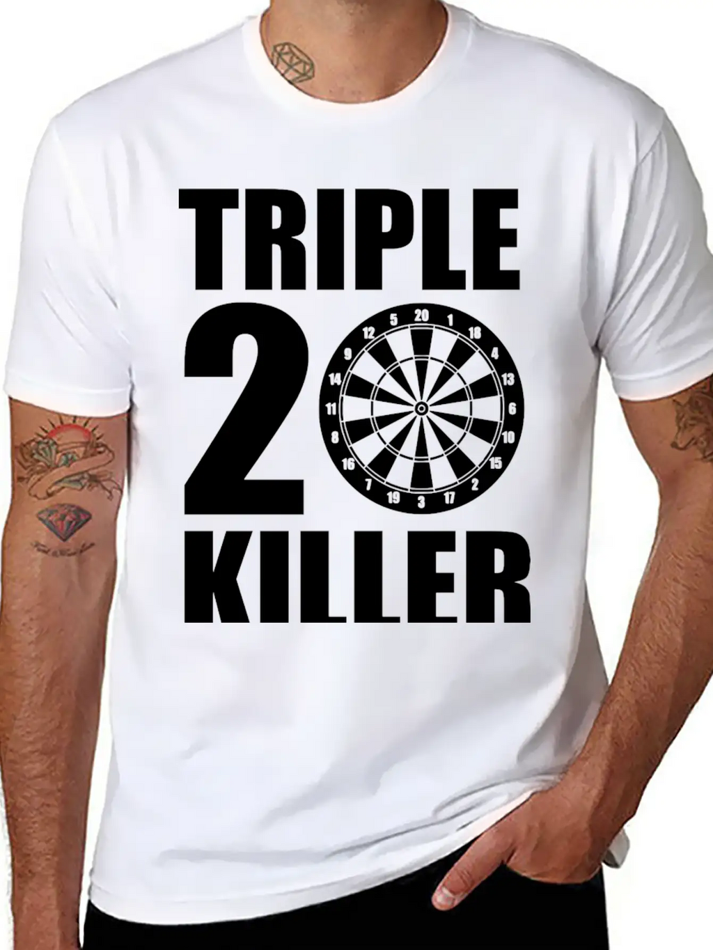Dart Triple 20 180 Breathable Soft Cotton T-Shirt – Timeless Casual Look