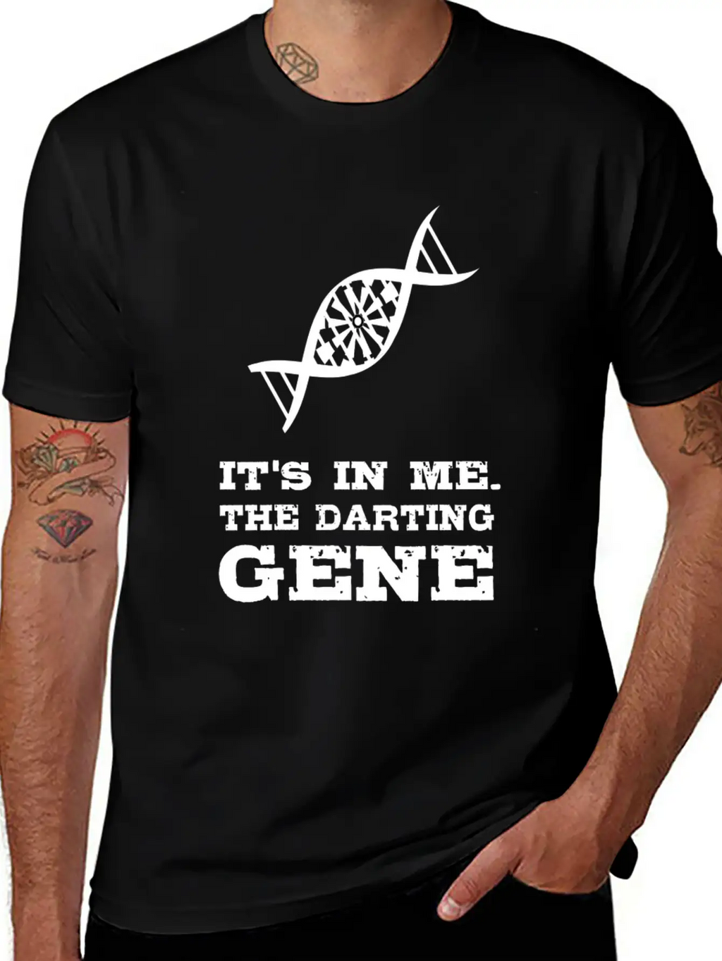 Darts T-Shirt - The Darting Gene. Basic Graphic T-Shirt – Daily Comfort In Soft Cotton
