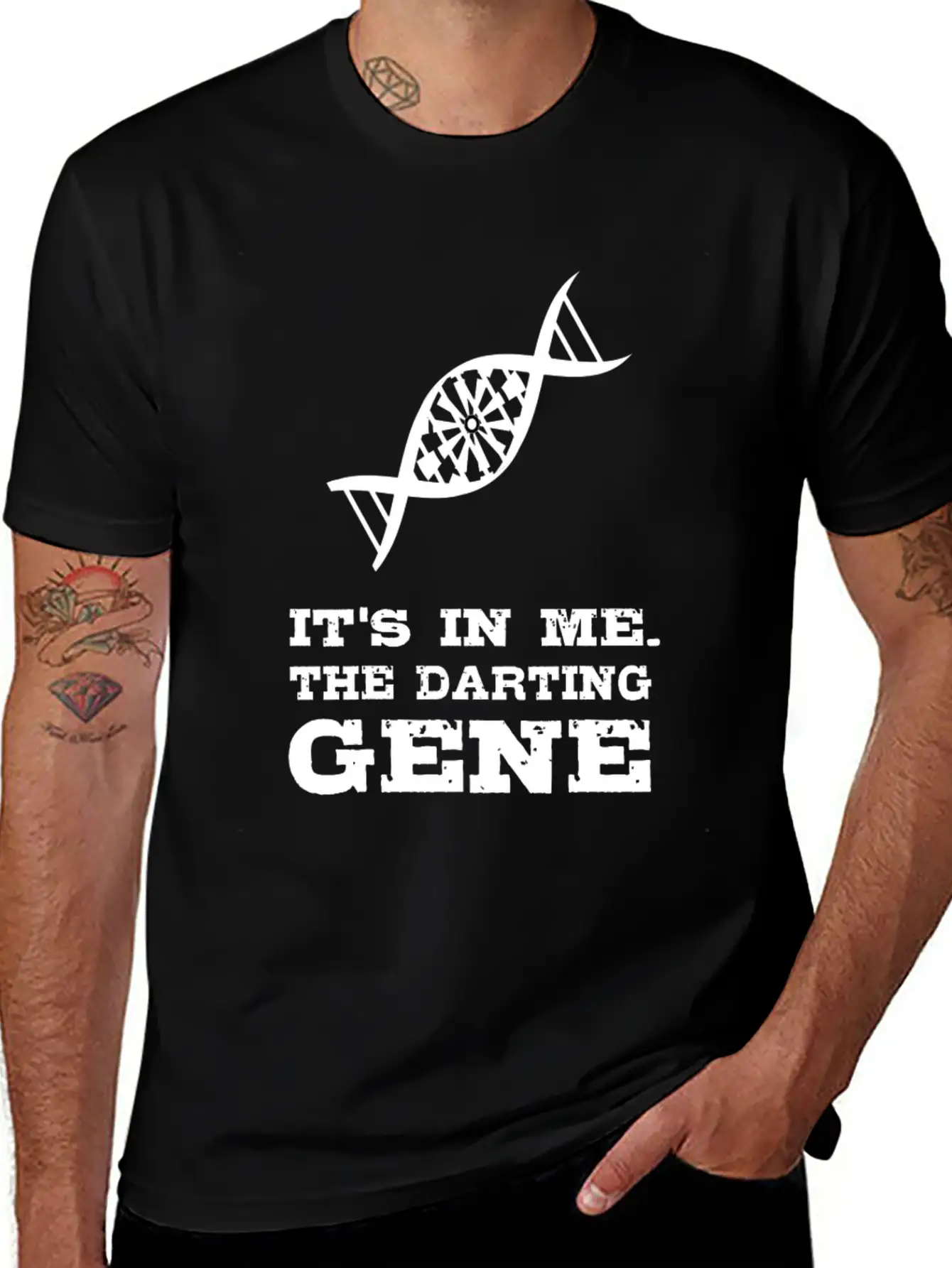 Darts T-Shirt - The Darting Gene. Basic Graphic T-Shirt – Daily Comfort In Soft Cotton