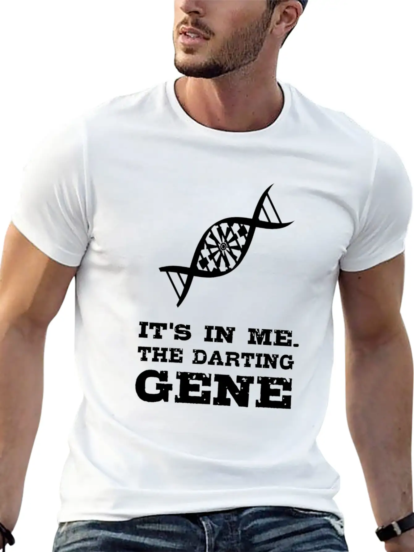 Darts T-Shirt - The Darting Gene. Basic Graphic T-Shirt – Daily Comfort In Soft Cotton