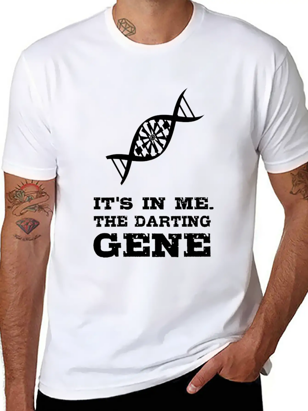 Darts T-Shirt - The Darting Gene. Basic Graphic T-Shirt – Daily Comfort In Soft Cotton