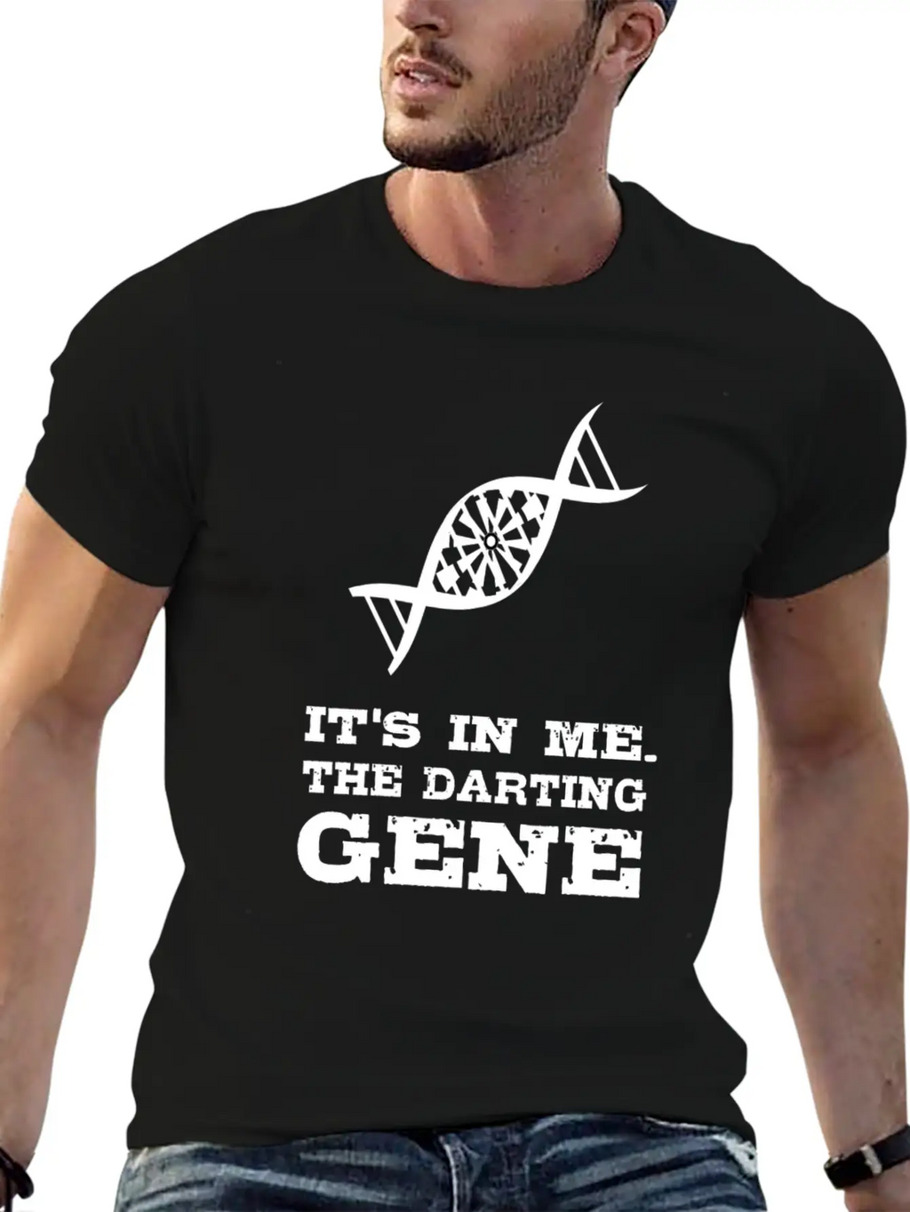 Darts T-Shirt - The Darting Gene. Basic Graphic T-Shirt – Daily Comfort In Soft Cotton