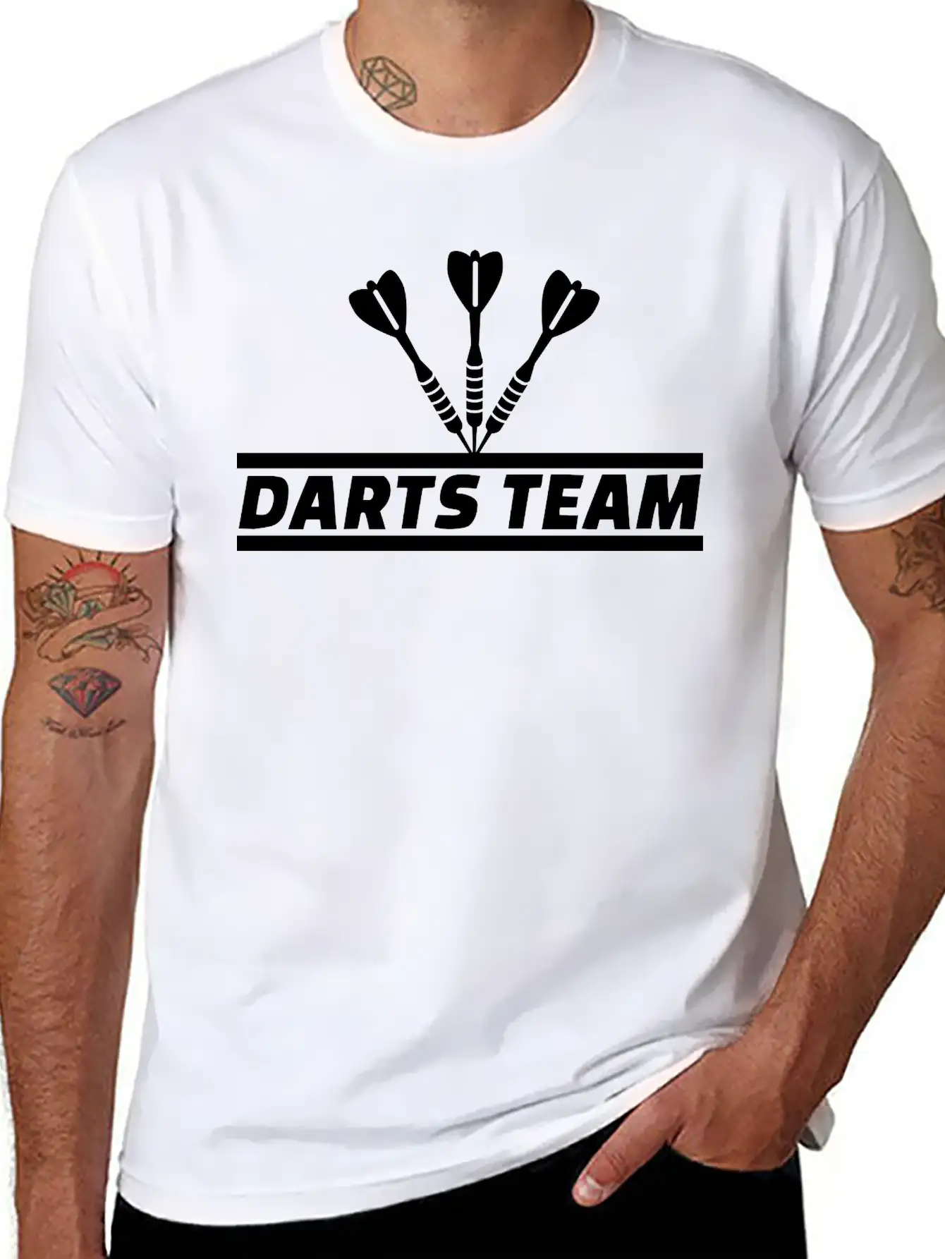 Darts Team Breathable Graphic T-Shirt – Perfect For Casual Days