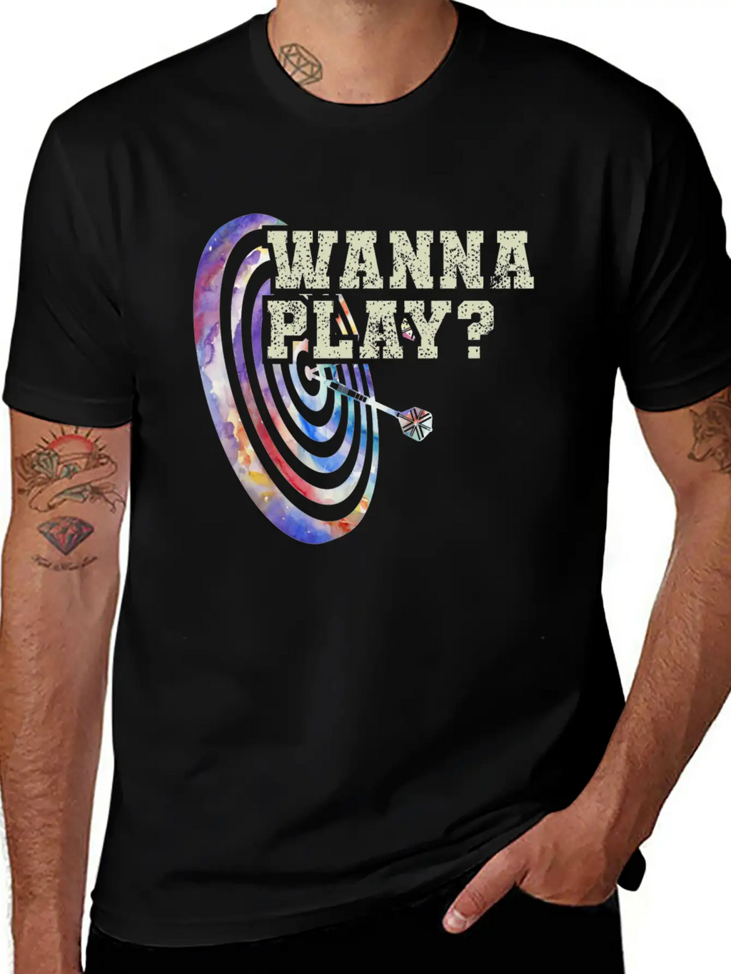 Darts WM Darts Arrow Dartboard Gift Stylish Everyday T-Shirt – Unisex Basic Cotton Tee