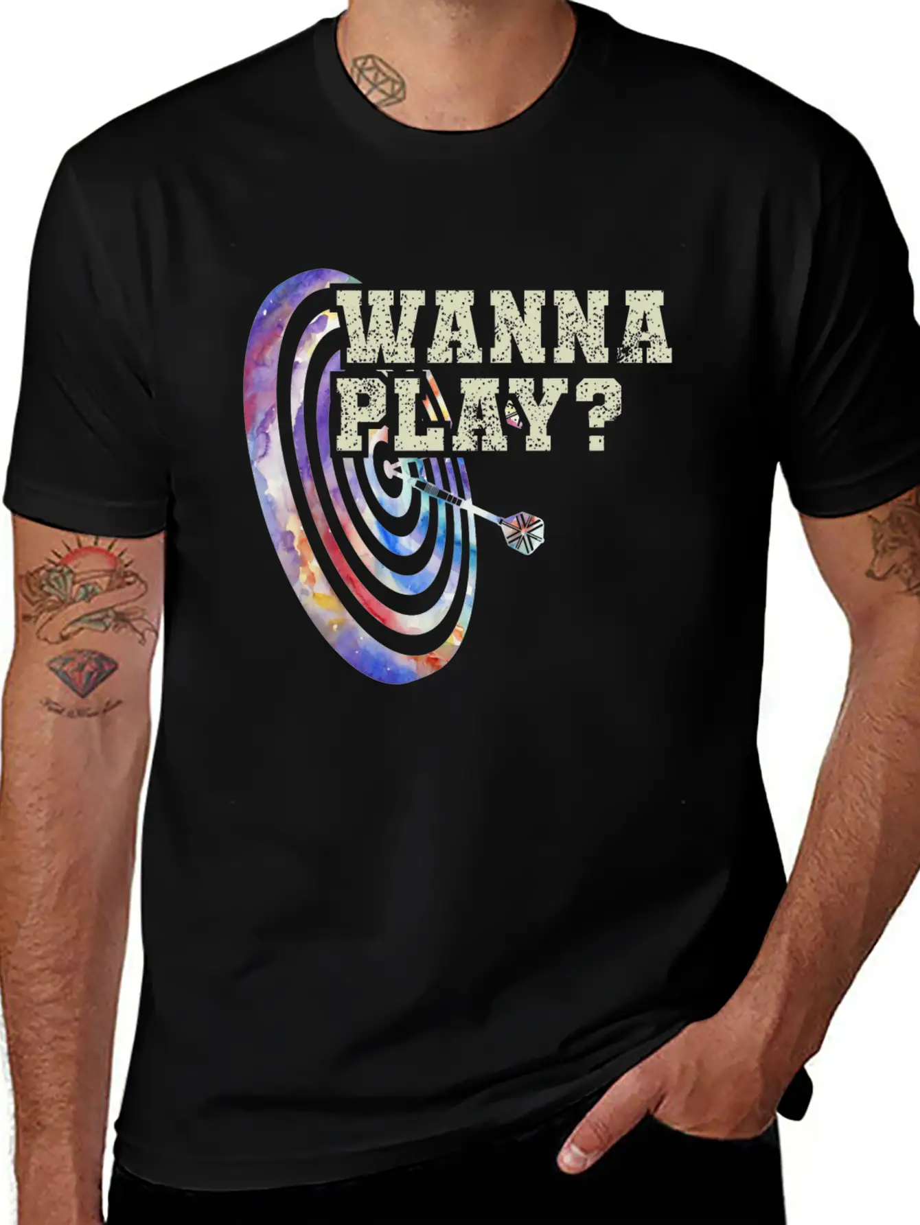 Darts WM Darts Arrow Dartboard Gift Stylish Everyday T-Shirt – Unisex Basic Cotton Tee
