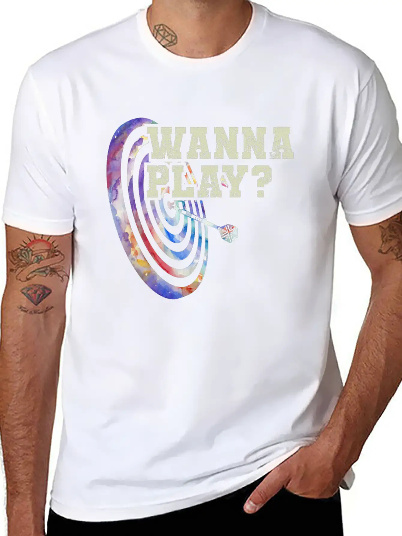 Darts WM Darts Arrow Dartboard Gift Stylish Everyday T-Shirt – Unisex Basic Cotton Tee