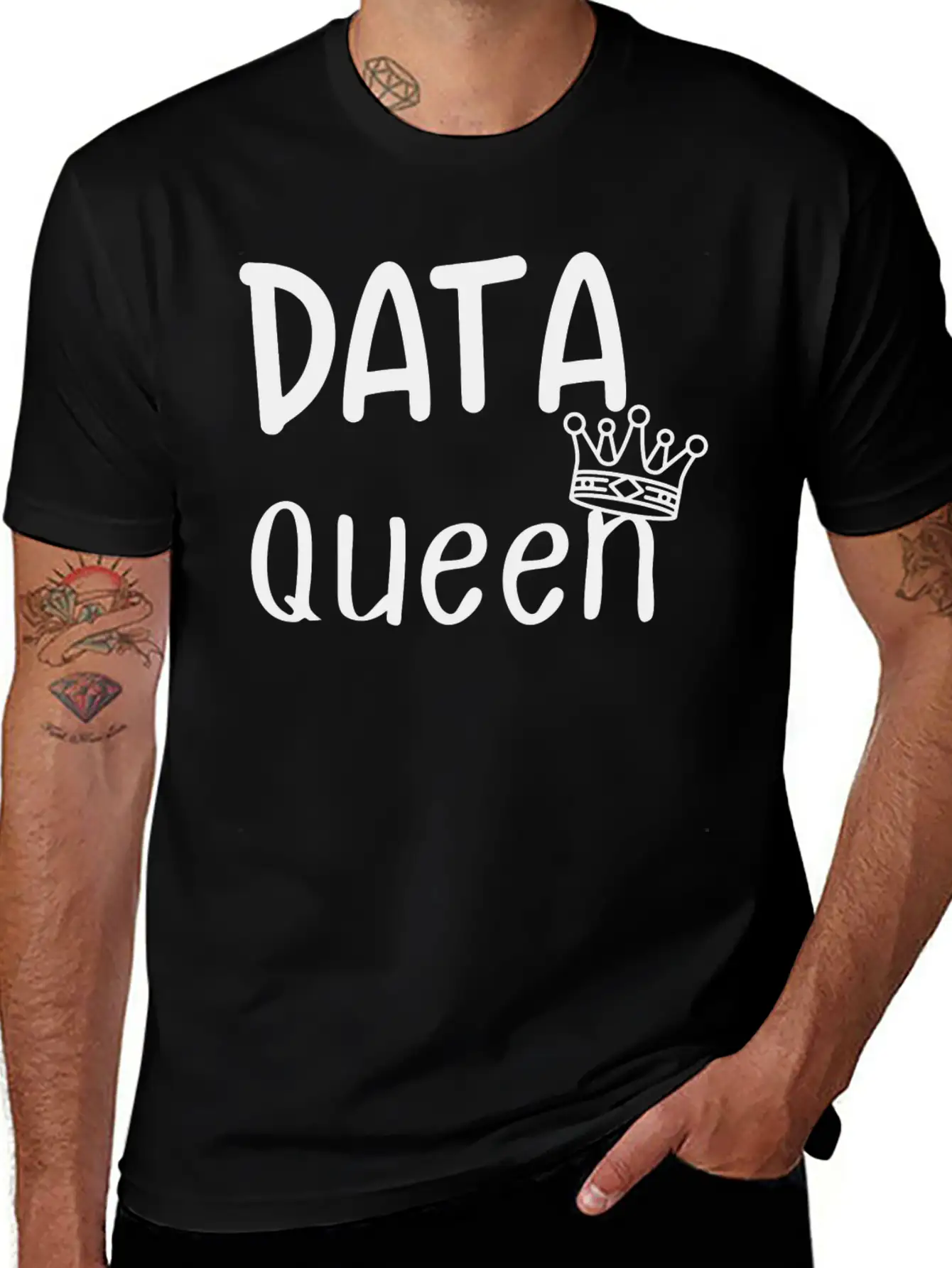 Data Queen Breathable Soft Cotton T-Shirt – Timeless Casual Look