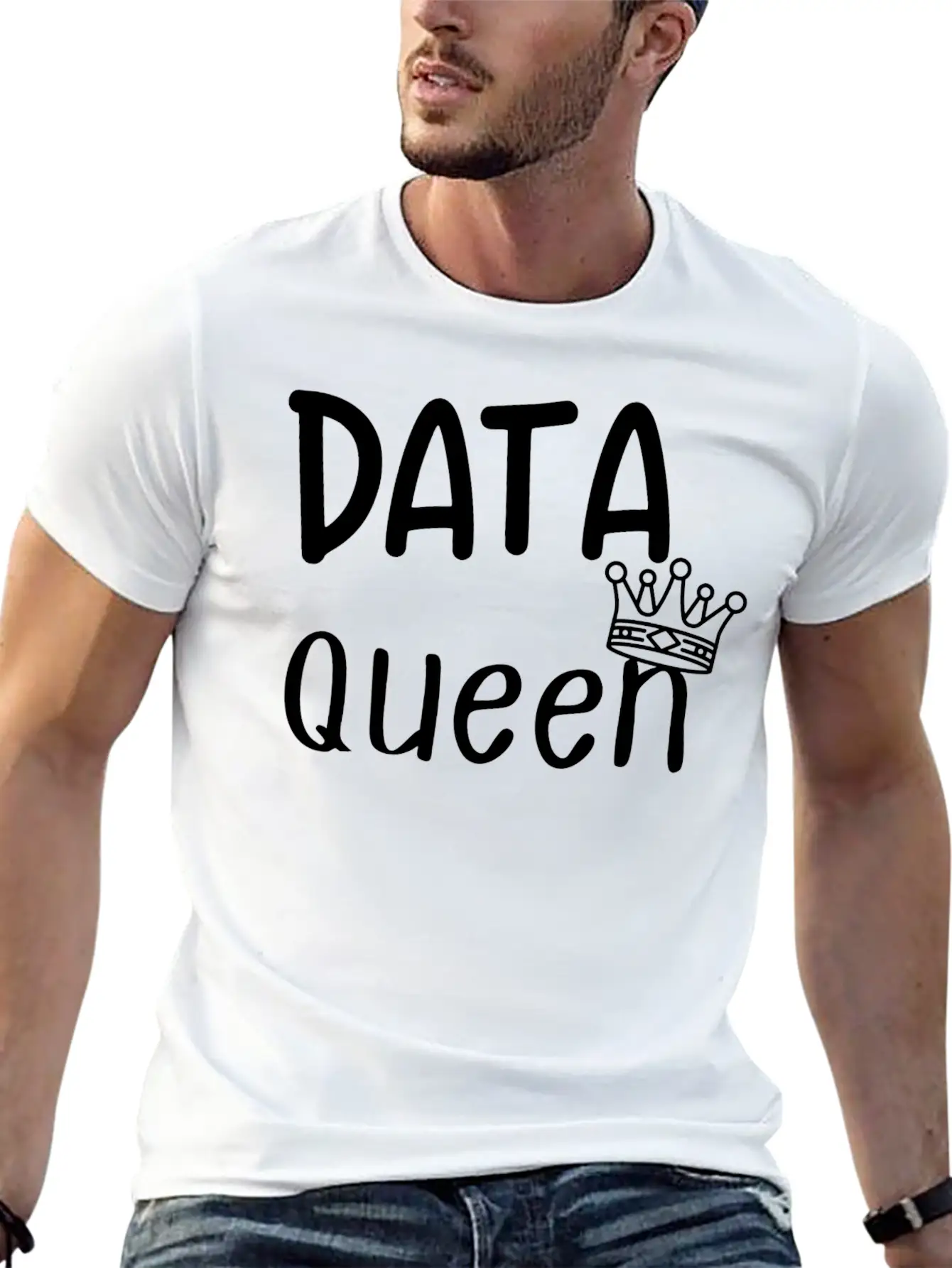 Data Queen Breathable Soft Cotton T-Shirt – Timeless Casual Look
