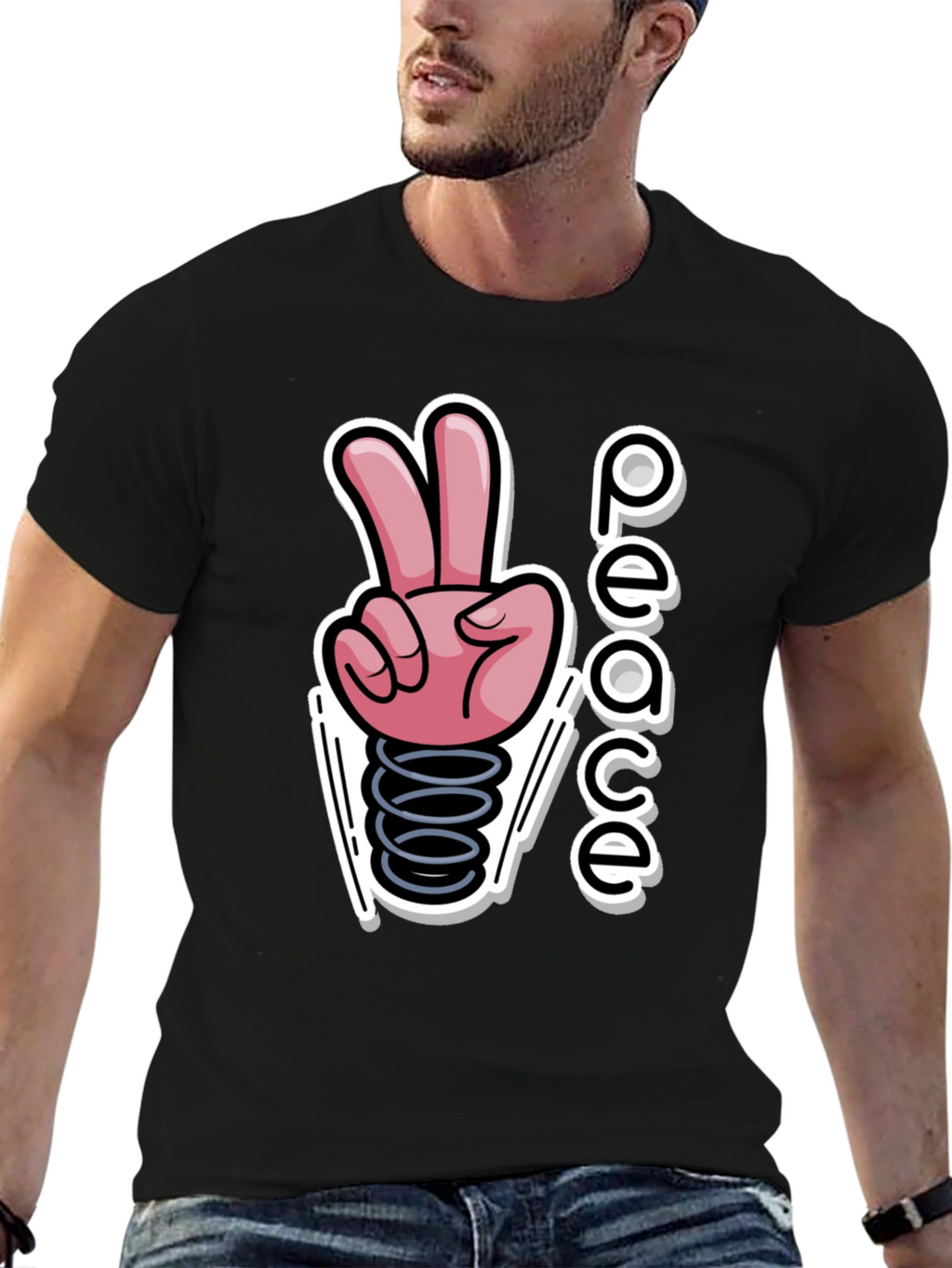 Peace Sign Graphic T-Shirt - Spring Into Style!