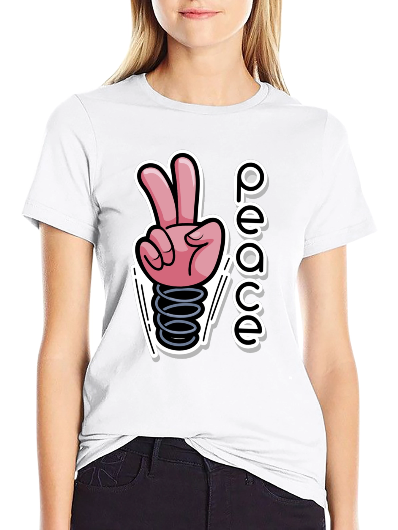 Peace Sign Graphic T-Shirt - Spring Into Style!