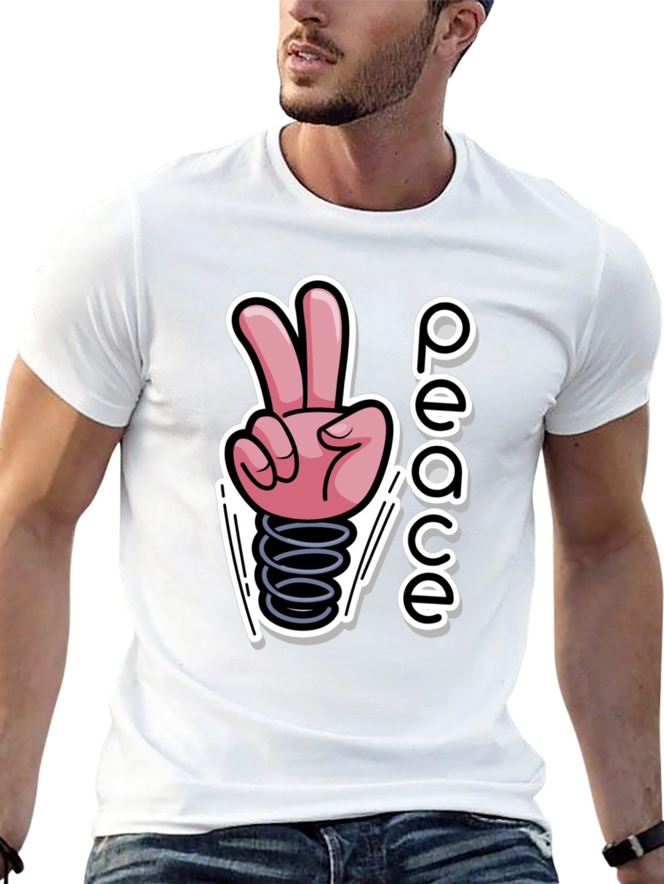 Peace Sign Graphic T-Shirt - Spring Into Style!