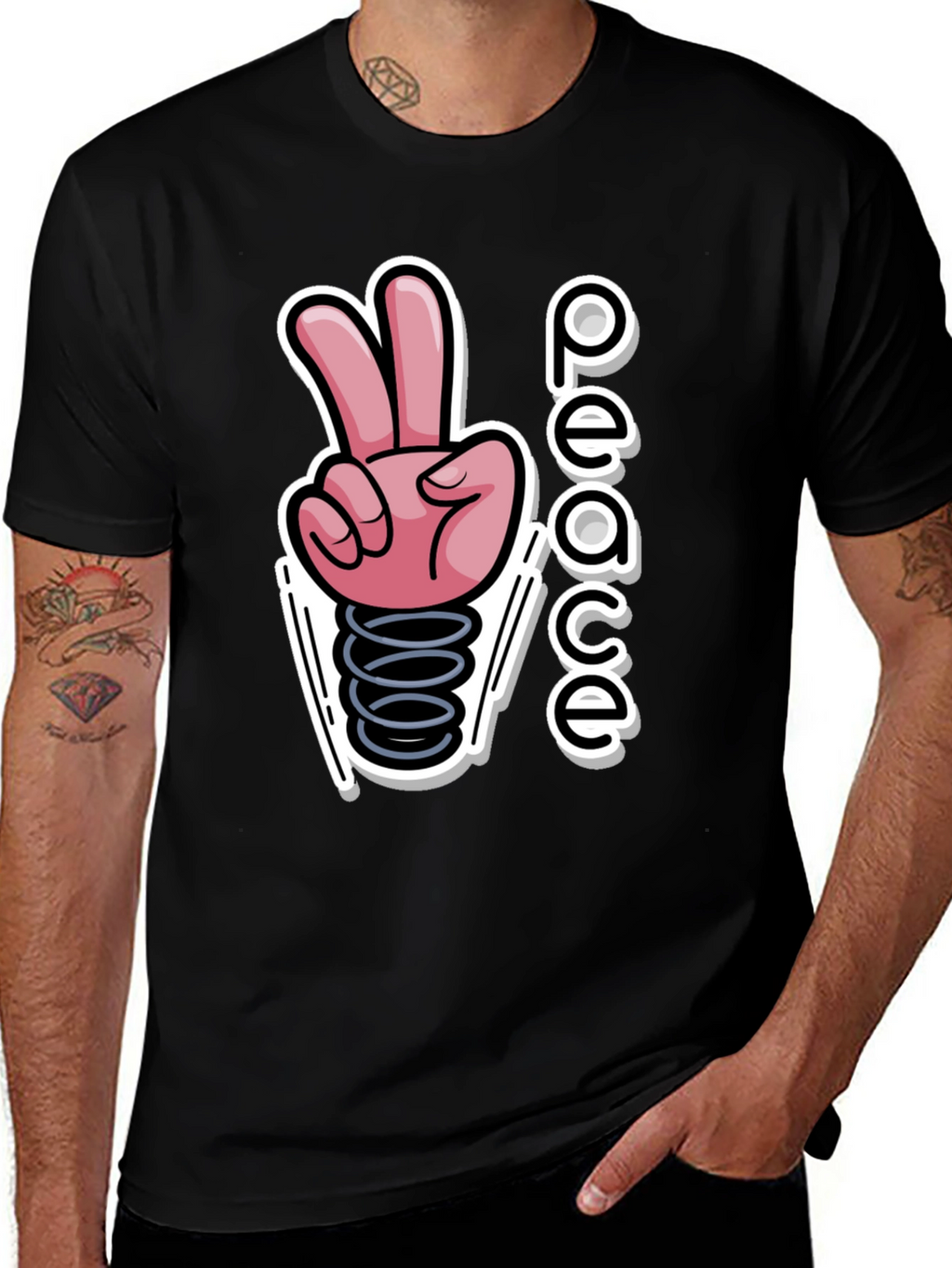 Peace Sign Graphic T-Shirt - Spring Into Style!
