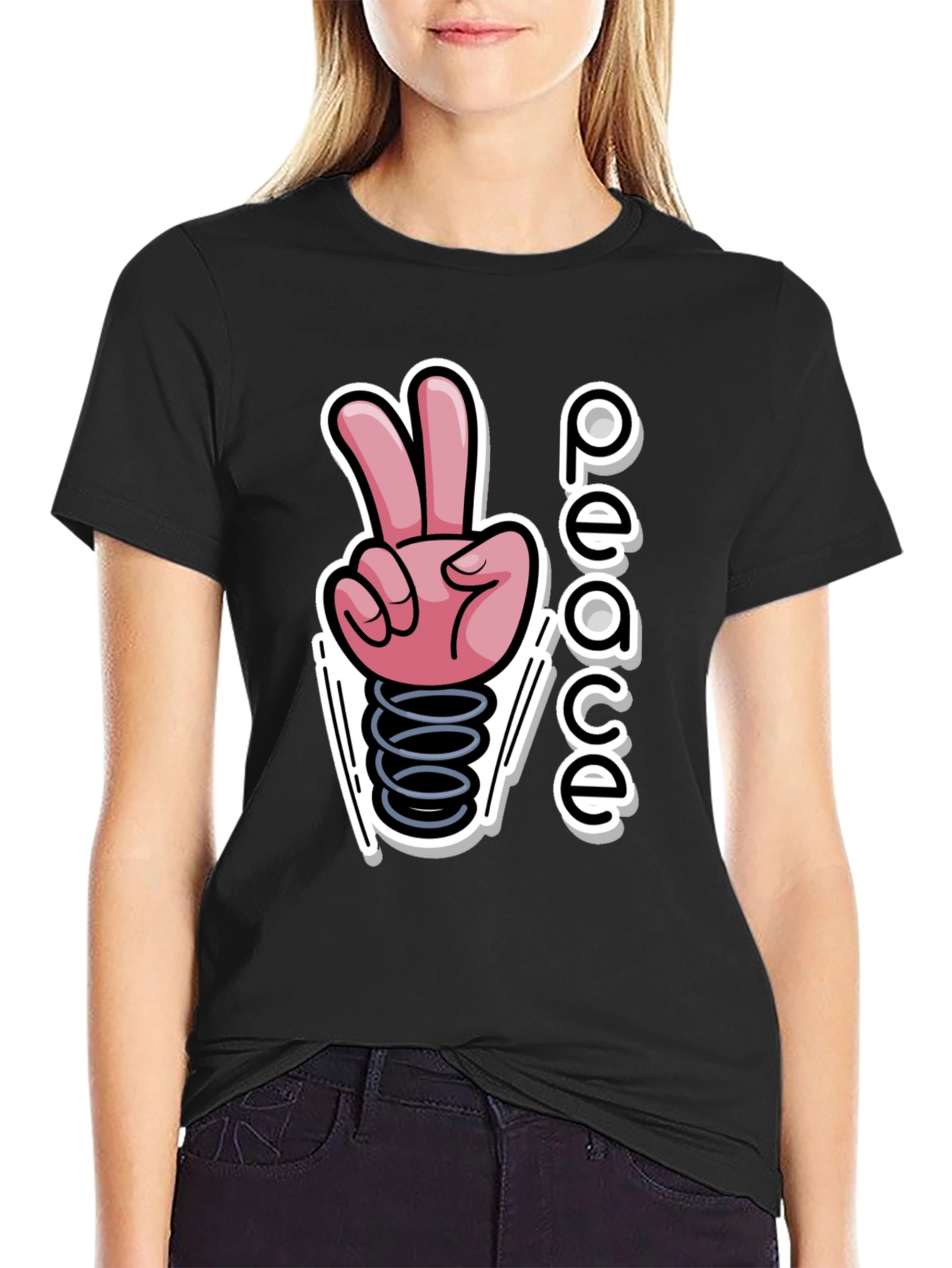Peace Sign Graphic T-Shirt - Spring Into Style!