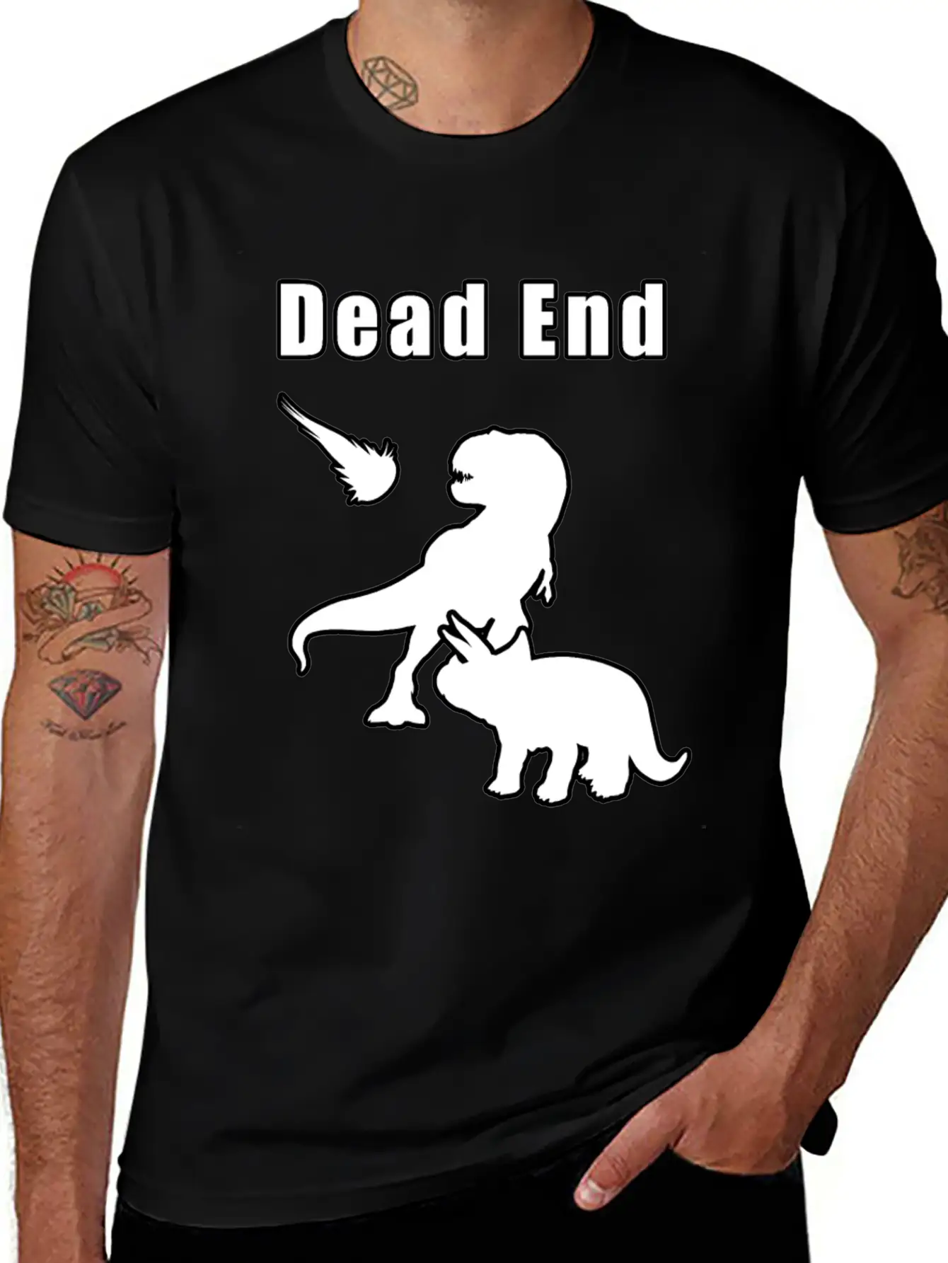 Dead End Dinosaurs Essential Cotton Tee For Daily Outfits – Unisex Style