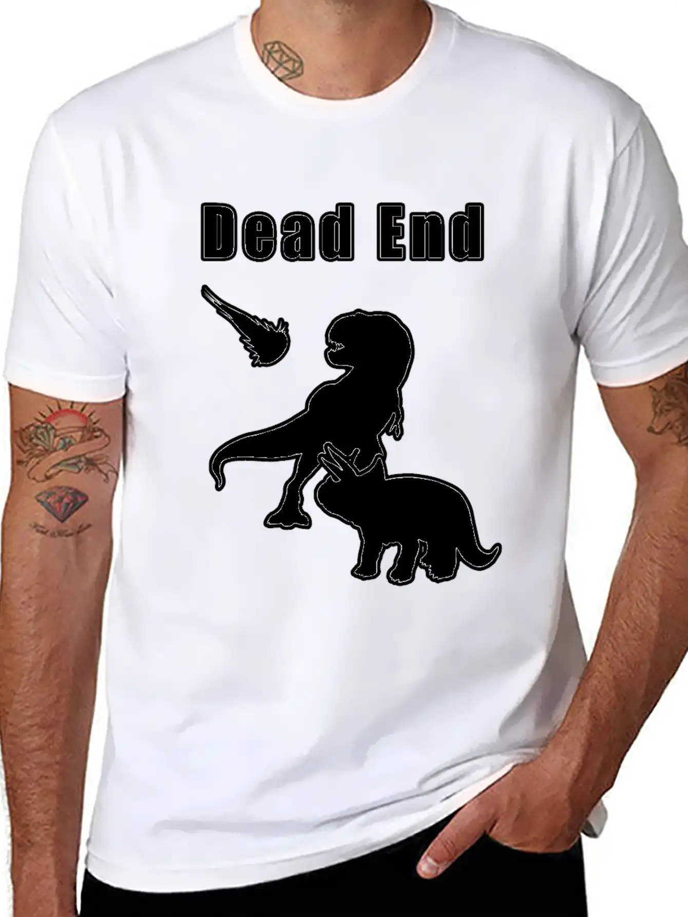 Dead End Dinosaurs Essential Cotton Tee For Daily Outfits – Unisex Style