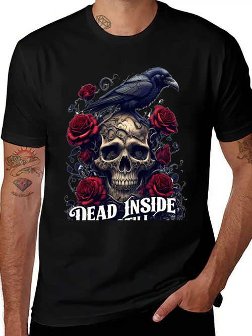 "Dead Inside, But Still Stylish" Timeless Short Sleeve Tee – Comfy And Minimalist Design