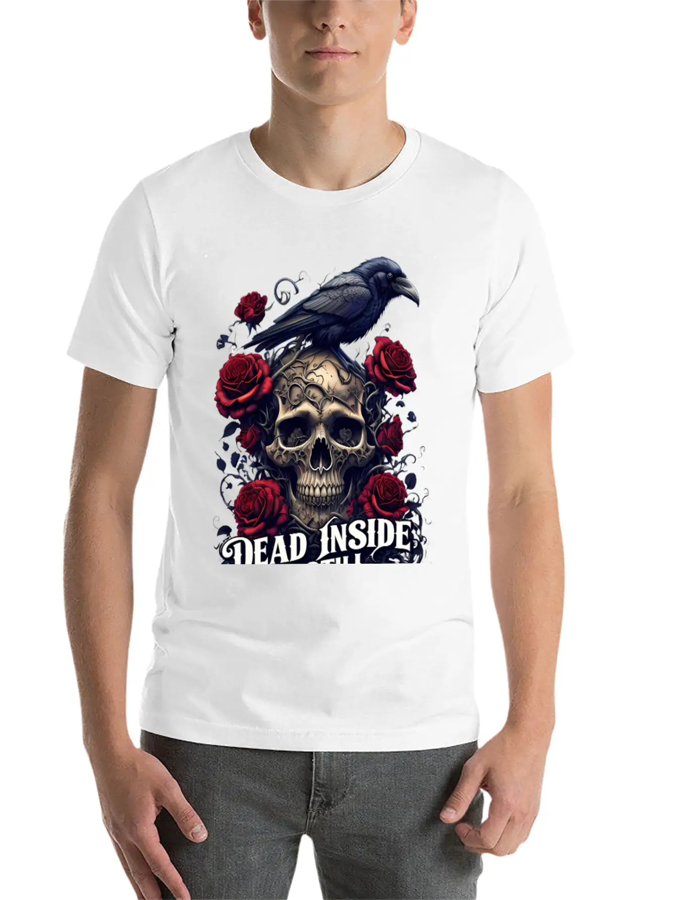 "Dead Inside, But Still Stylish" Timeless Short Sleeve Tee – Comfy And Minimalist Design