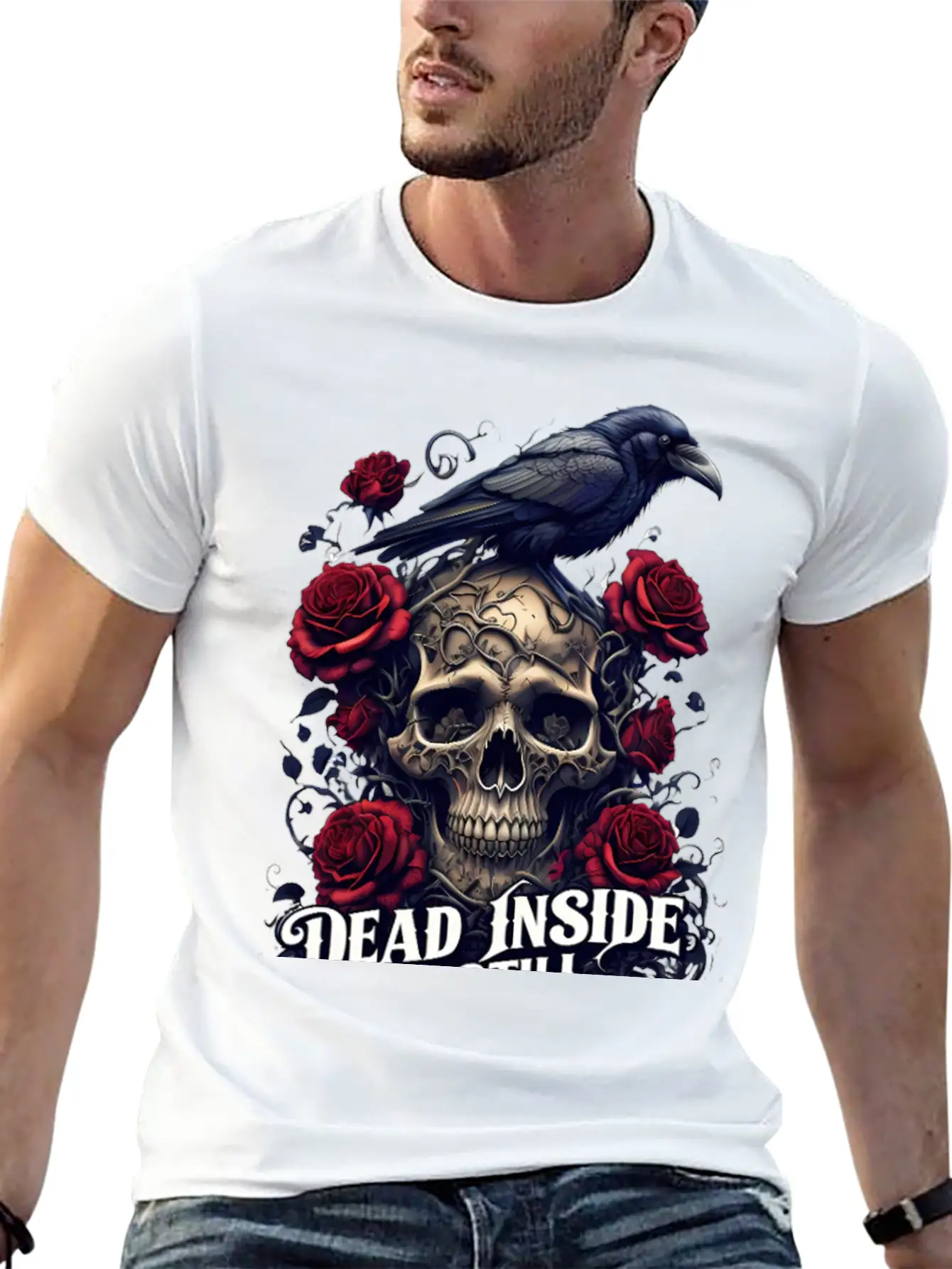 "Dead Inside, But Still Stylish" Timeless Short Sleeve Tee – Comfy And Minimalist Design