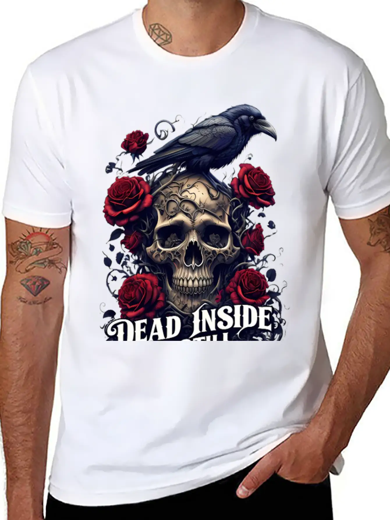 "Dead Inside, But Still Stylish" Timeless Short Sleeve Tee – Comfy And Minimalist Design