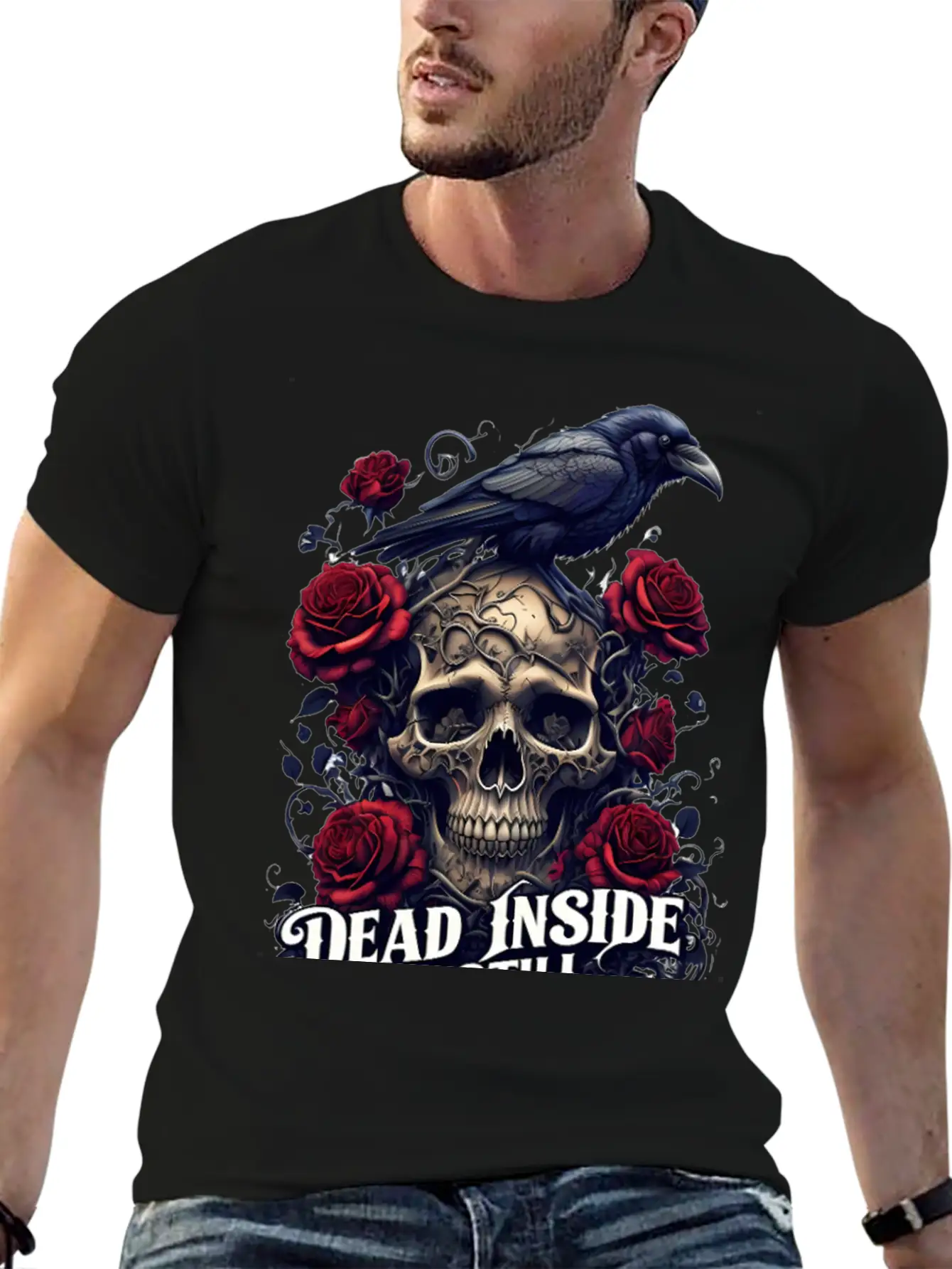 "Dead Inside, But Still Stylish" Timeless Short Sleeve Tee – Comfy And Minimalist Design