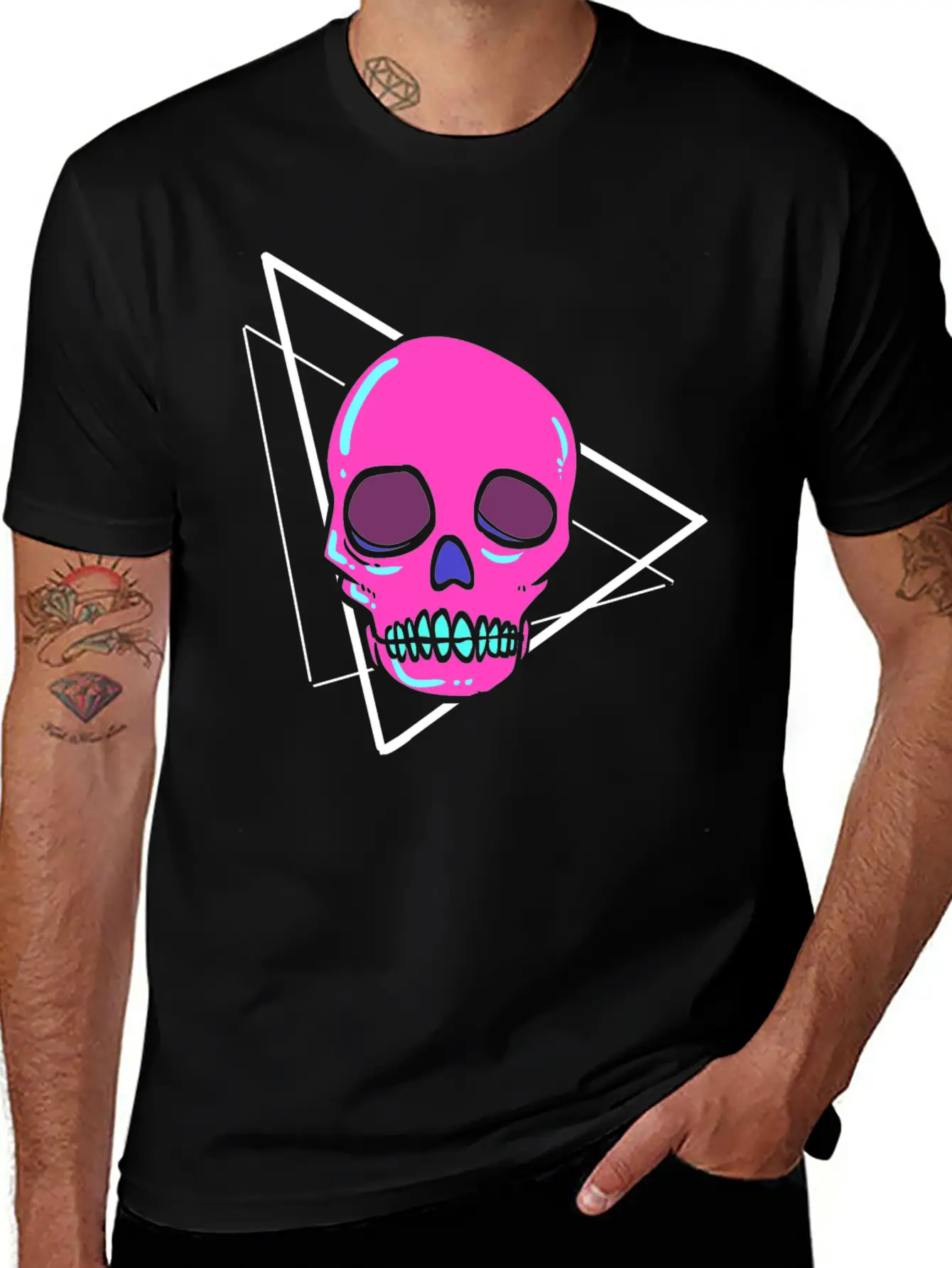 Dead Inside Skull Artist Gift Classic Cotton Tee – Unisex Comfort For Any Season