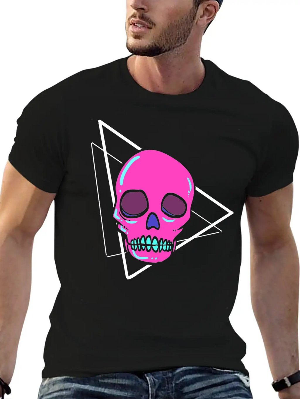 Dead Inside Skull Artist Gift Classic Cotton Tee – Unisex Comfort For Any Season