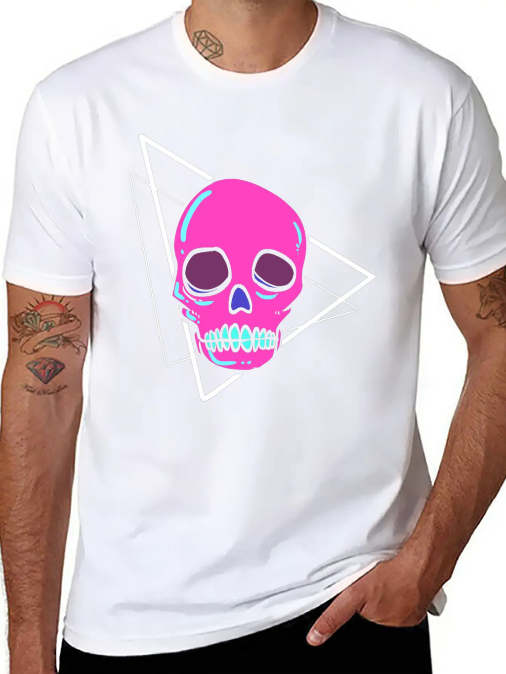Dead Inside Skull Artist Gift Classic Cotton Tee – Unisex Comfort For Any Season
