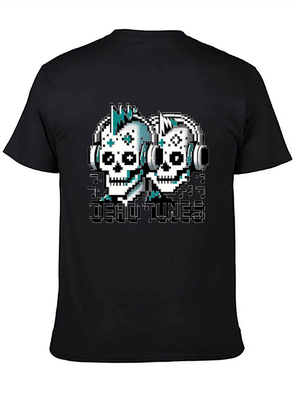Dead Tunes - Pixel Punk Zombie Rocker Unisex Casual T-Shirt – Clean Design For Daily Comfort