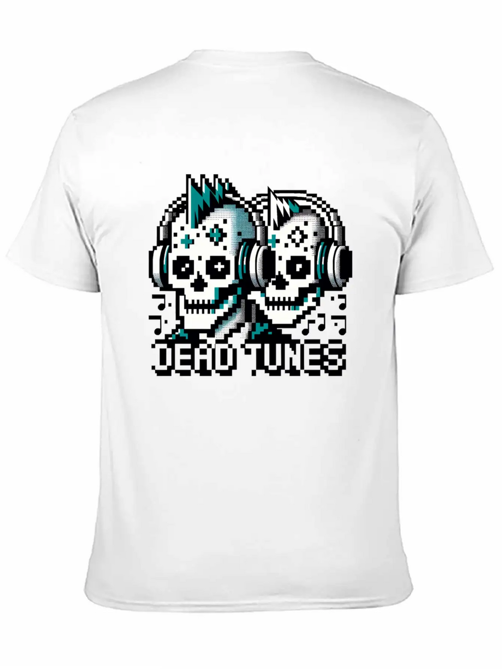 Dead Tunes - Pixel Punk Zombie Rocker Unisex Casual T-Shirt – Clean Design For Daily Comfort