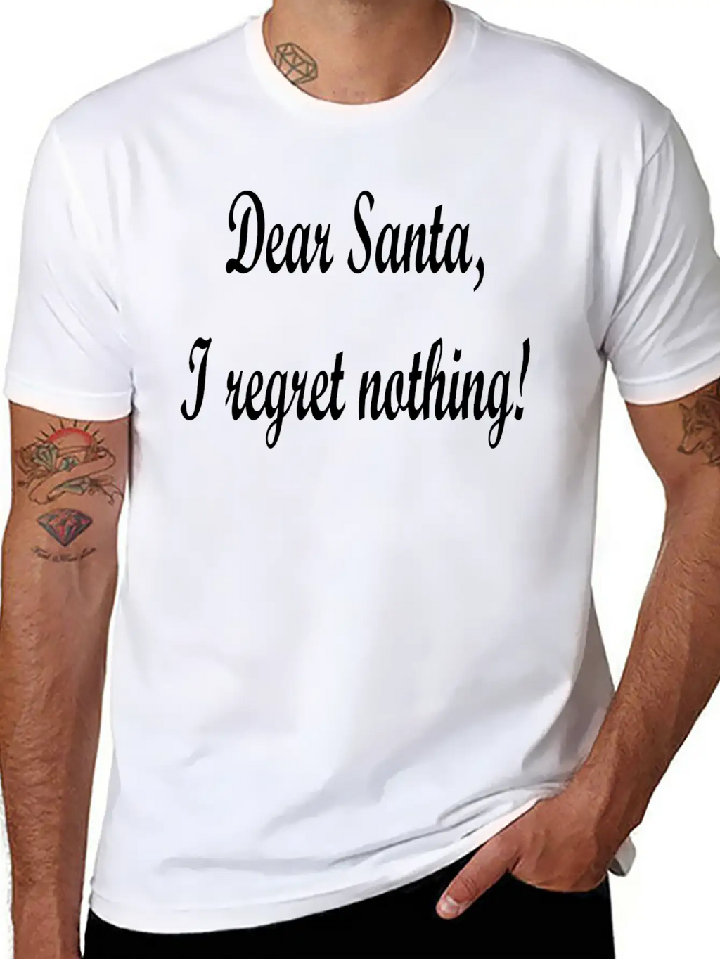 Dear Santa I Regret Nothing! Unisex Casual T-Shirt – Clean Design For Daily Comfort