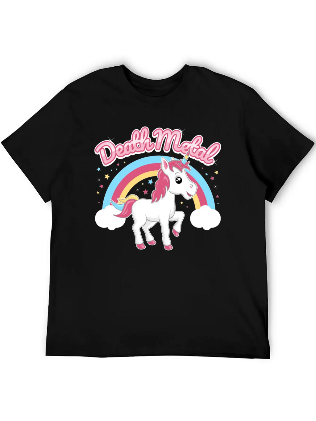 Death Metal Unicorn Stylish Everyday T-Shirt – Unisex Basic Cotton Tee