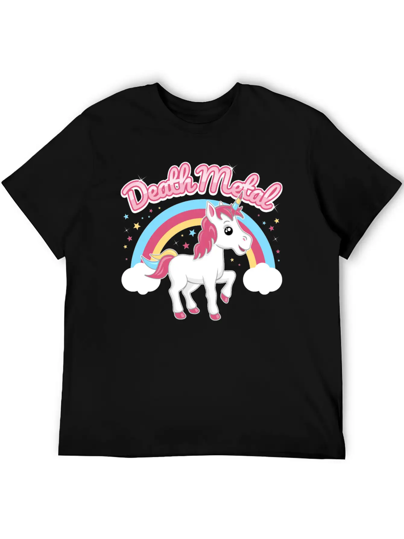 Death Metal Unicorn Stylish Everyday T-Shirt – Unisex Basic Cotton Tee