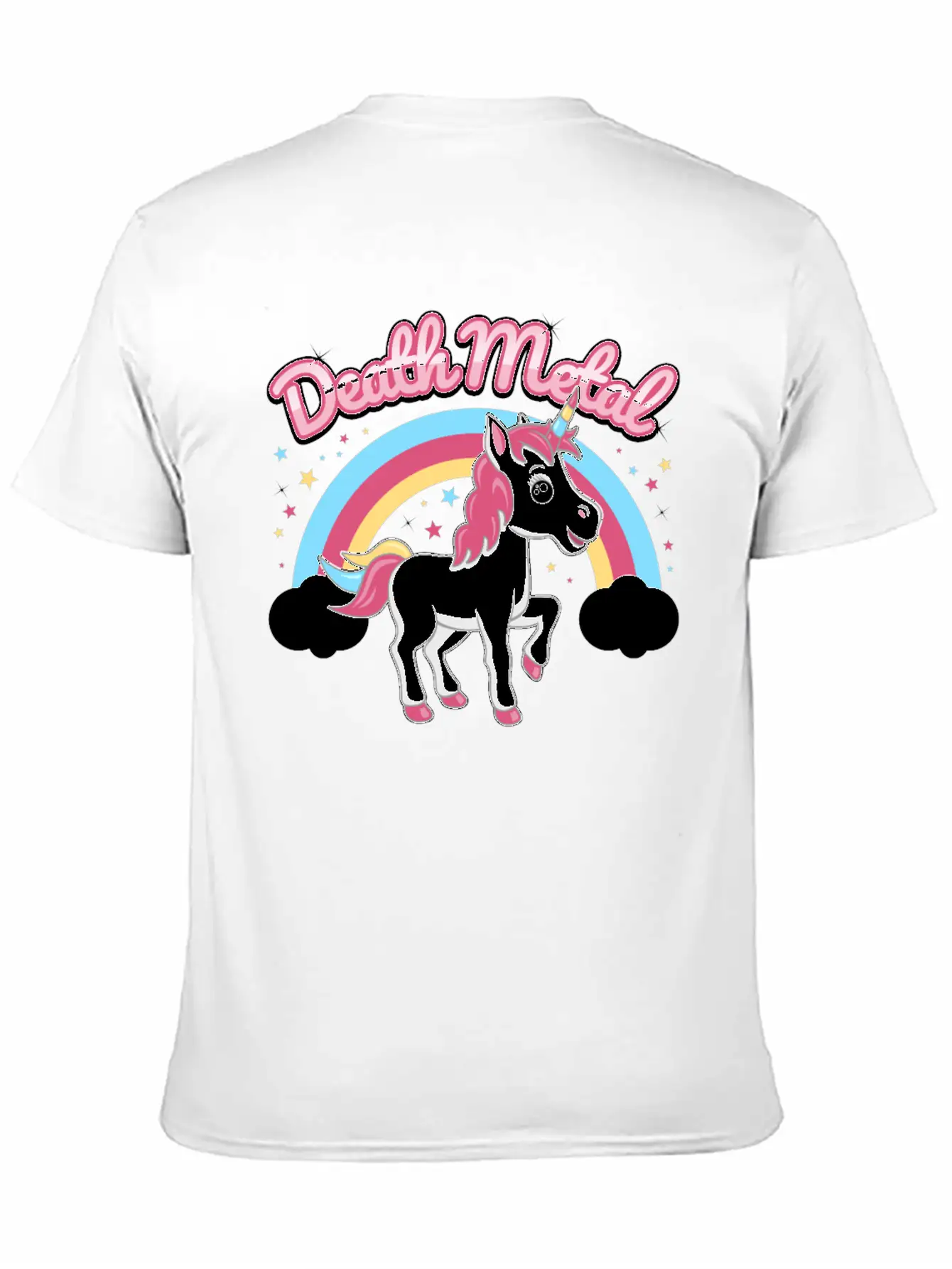 Death Metal Unicorn Stylish Everyday T-Shirt – Unisex Basic Cotton Tee