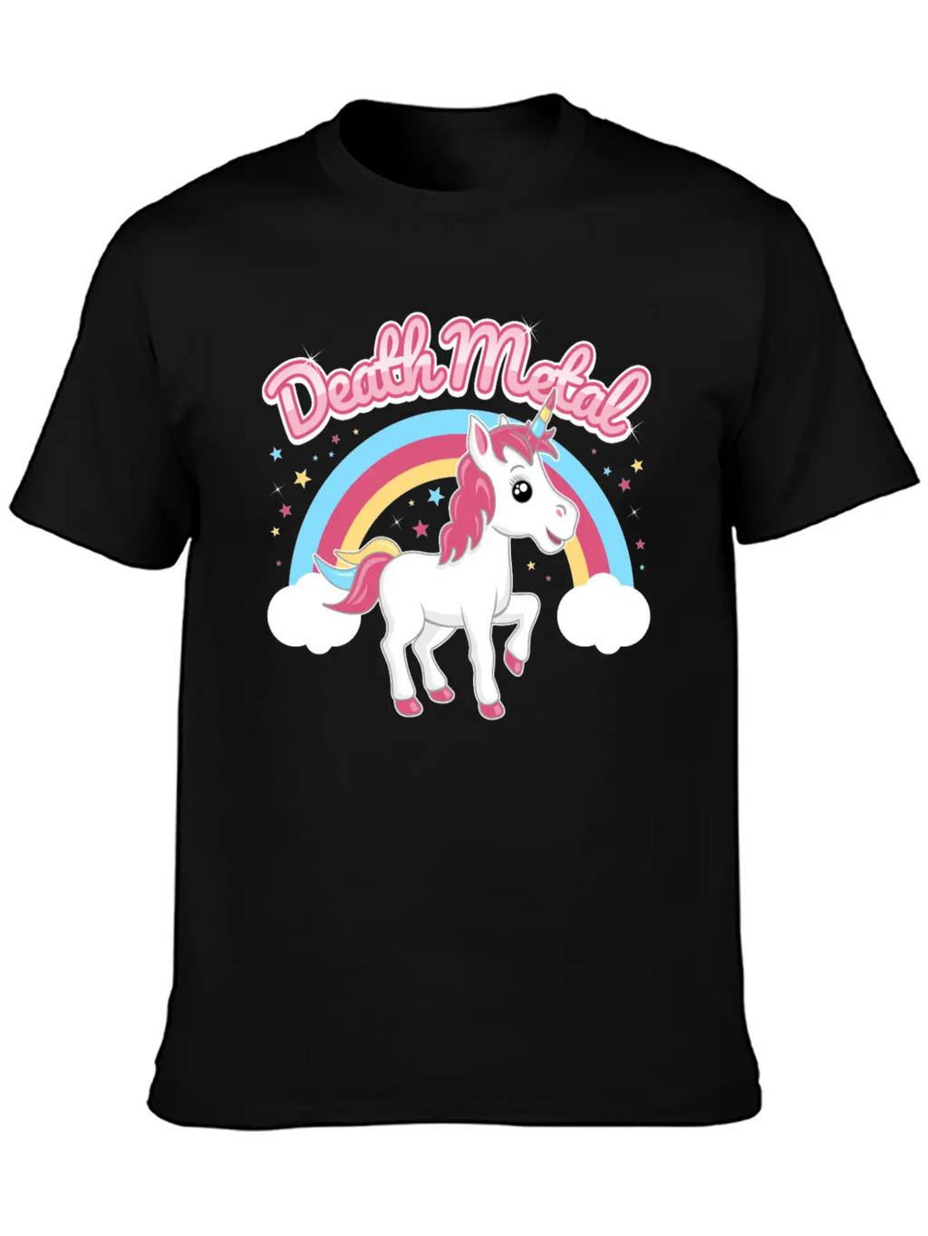 Death Metal Unicorn Stylish Everyday T-Shirt – Unisex Basic Cotton Tee