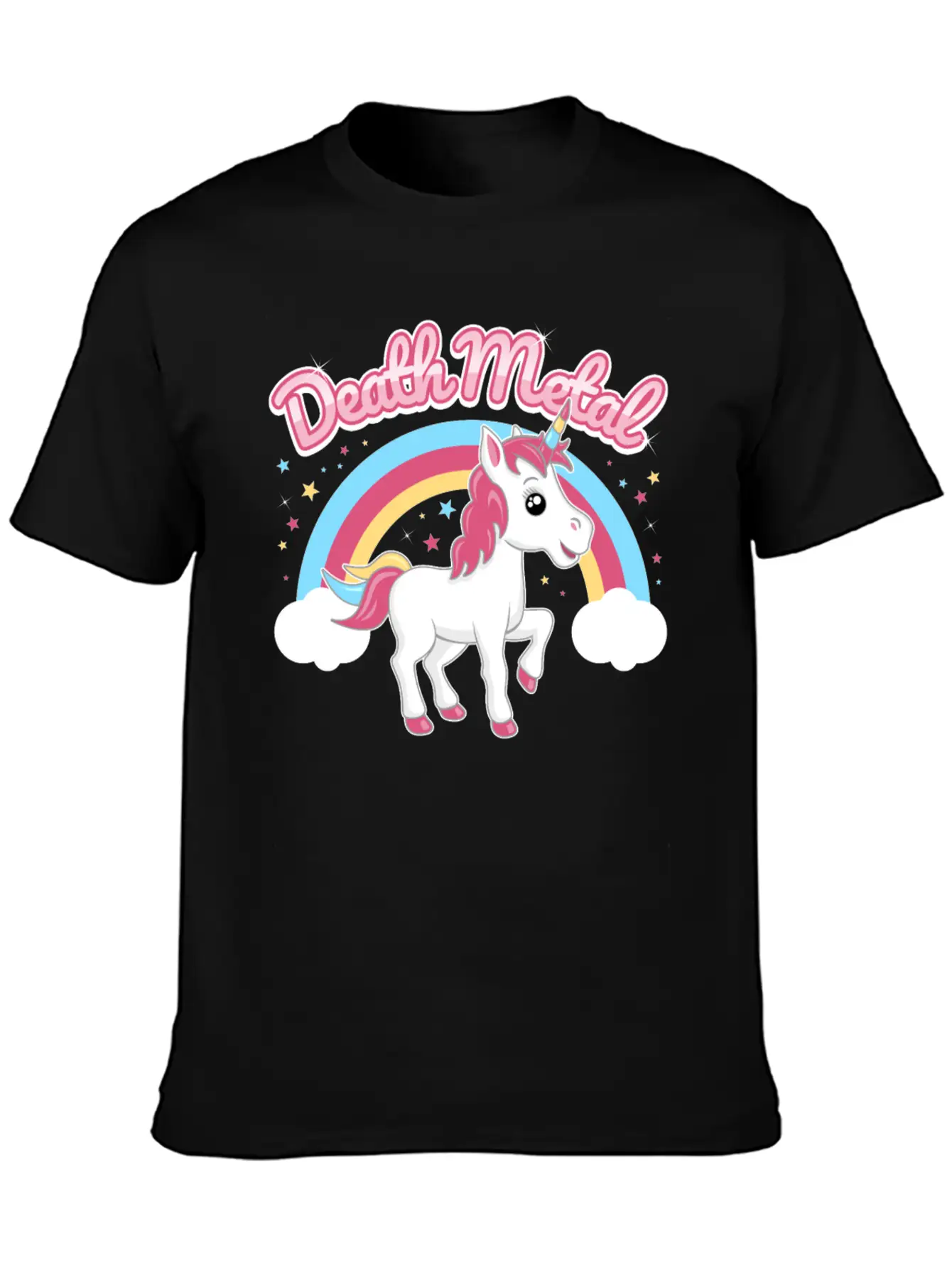 Death Metal Unicorn Stylish Everyday T-Shirt – Unisex Basic Cotton Tee