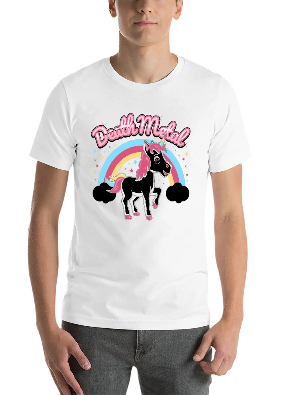 Death Metal Unicorn Stylish Everyday T-Shirt – Unisex Basic Cotton Tee