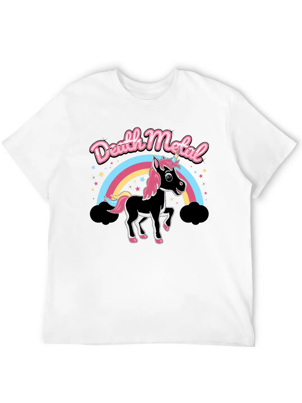 Death Metal Unicorn Stylish Everyday T-Shirt – Unisex Basic Cotton Tee
