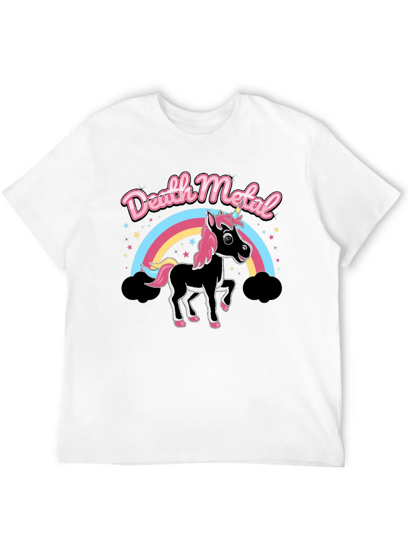 Death Metal Unicorn Stylish Everyday T-Shirt – Unisex Basic Cotton Tee
