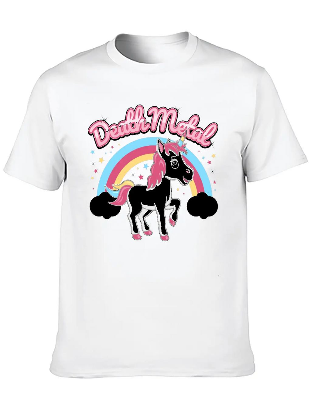Death Metal Unicorn Stylish Everyday T-Shirt – Unisex Basic Cotton Tee