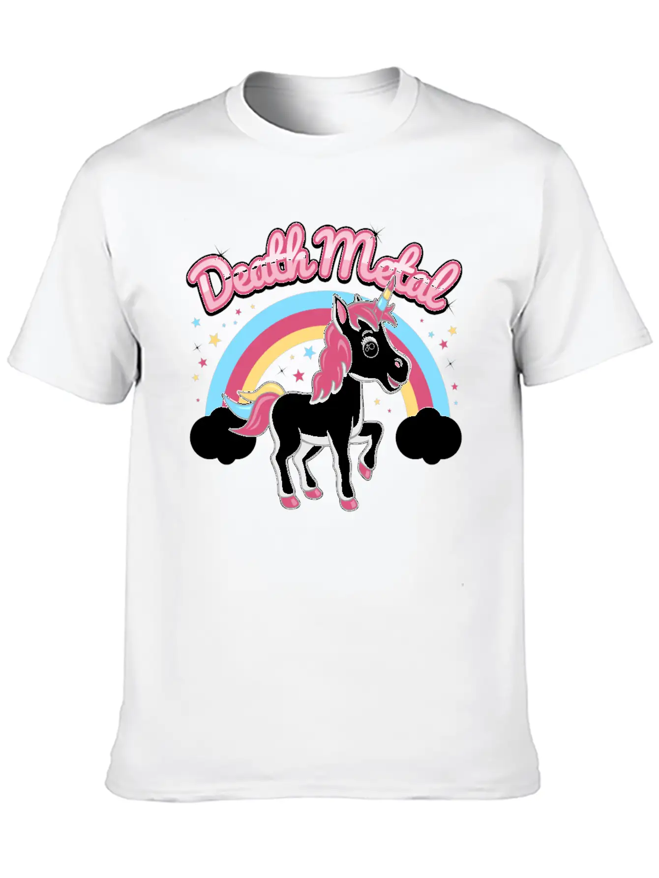 Death Metal Unicorn Stylish Everyday T-Shirt – Unisex Basic Cotton Tee