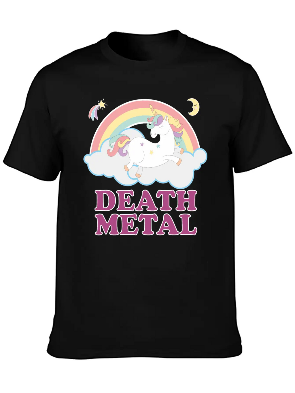 Death Metal Unicorn Timeless Short Sleeve Tee – Comfy And Minimalist Design
