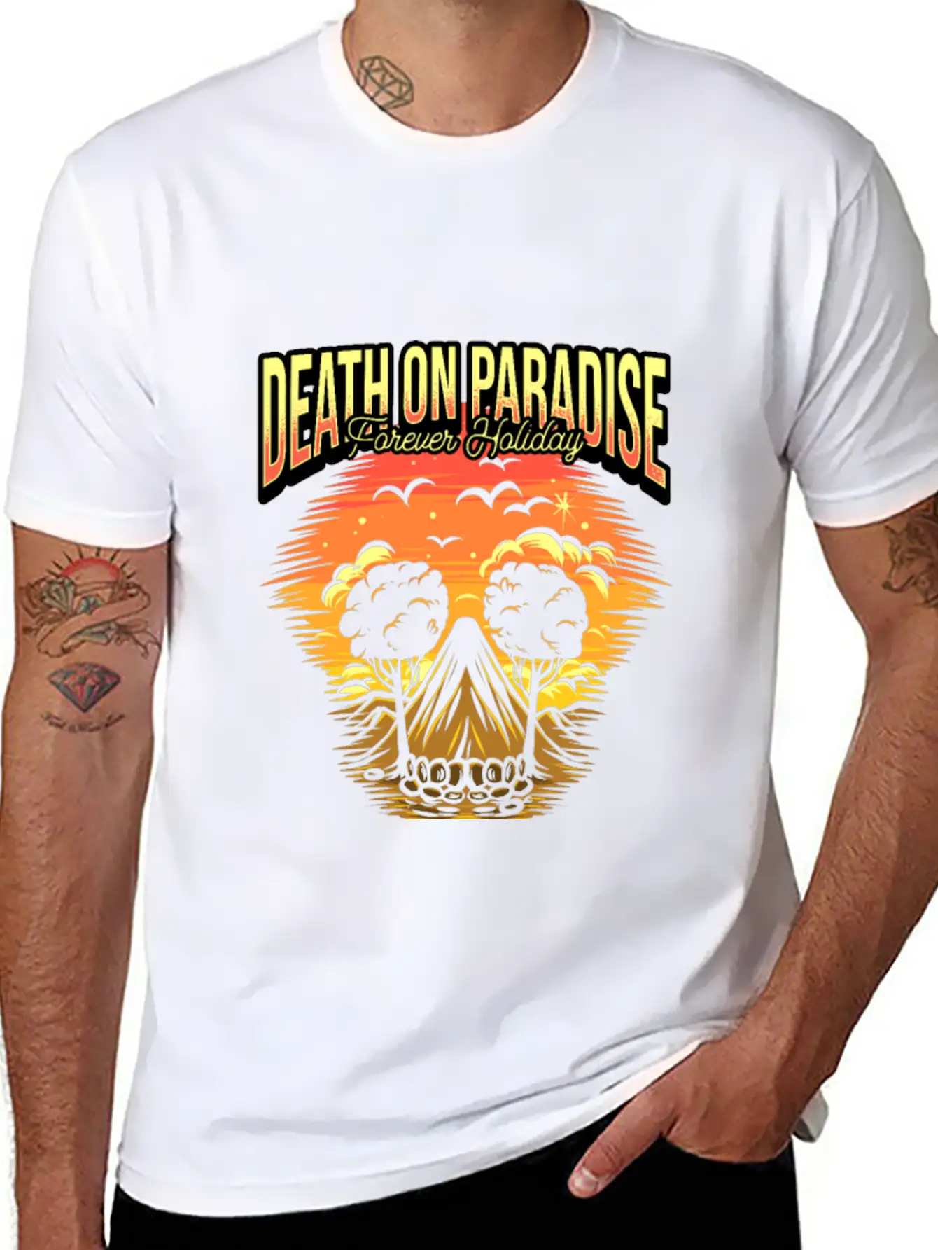 Death On Paradise/ Save The Planet Timeless Short Sleeve Tee – Comfy And Minimalist Design