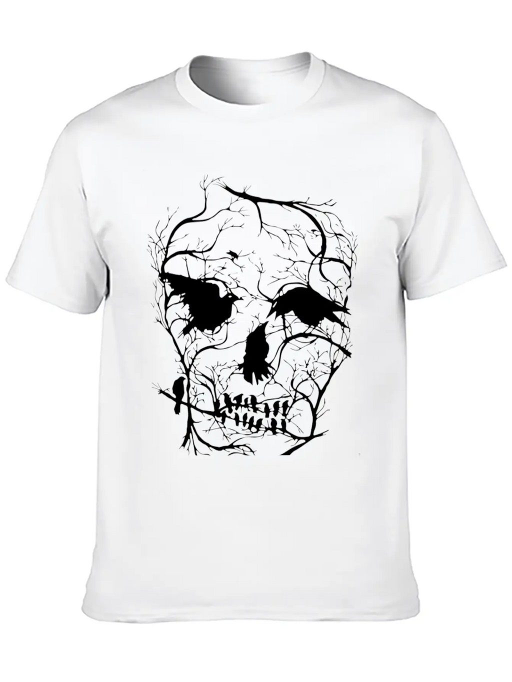 Death Skull Tree Bird Banksy Street Art Graffiti S Modern Fit Casual T-Shirt – Clean And Versatile Design
