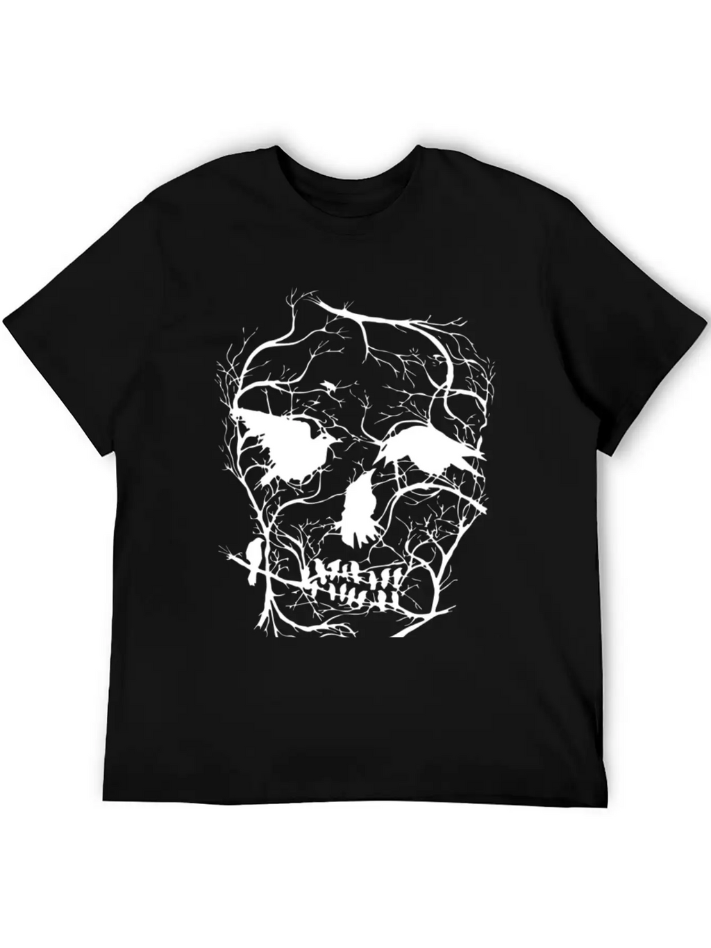 Death Skull Tree Bird Banksy Street Art Graffiti S Modern Fit Casual T-Shirt – Clean And Versatile Design